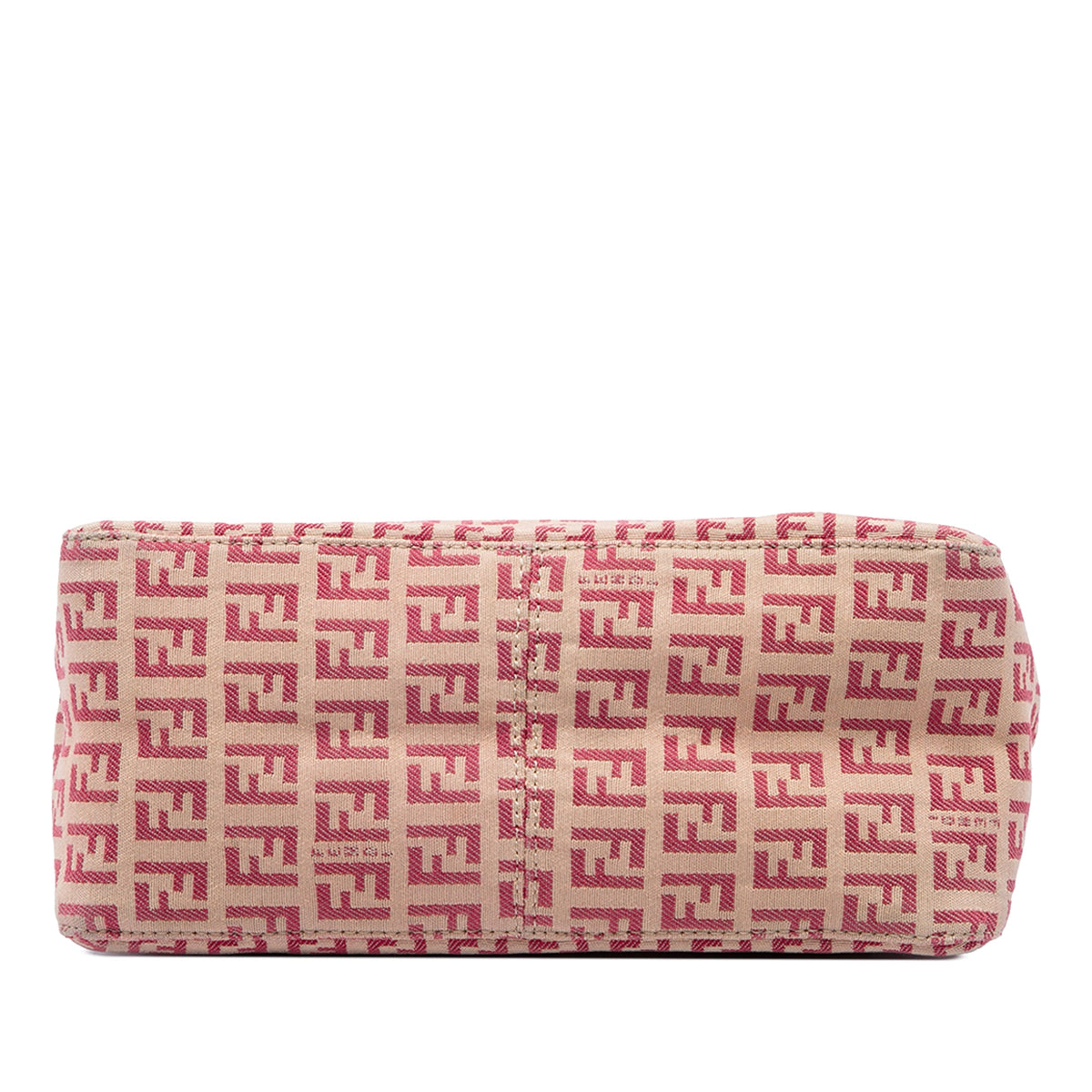 Fendi Zucchino Canvas Shoulder Bag — Beige