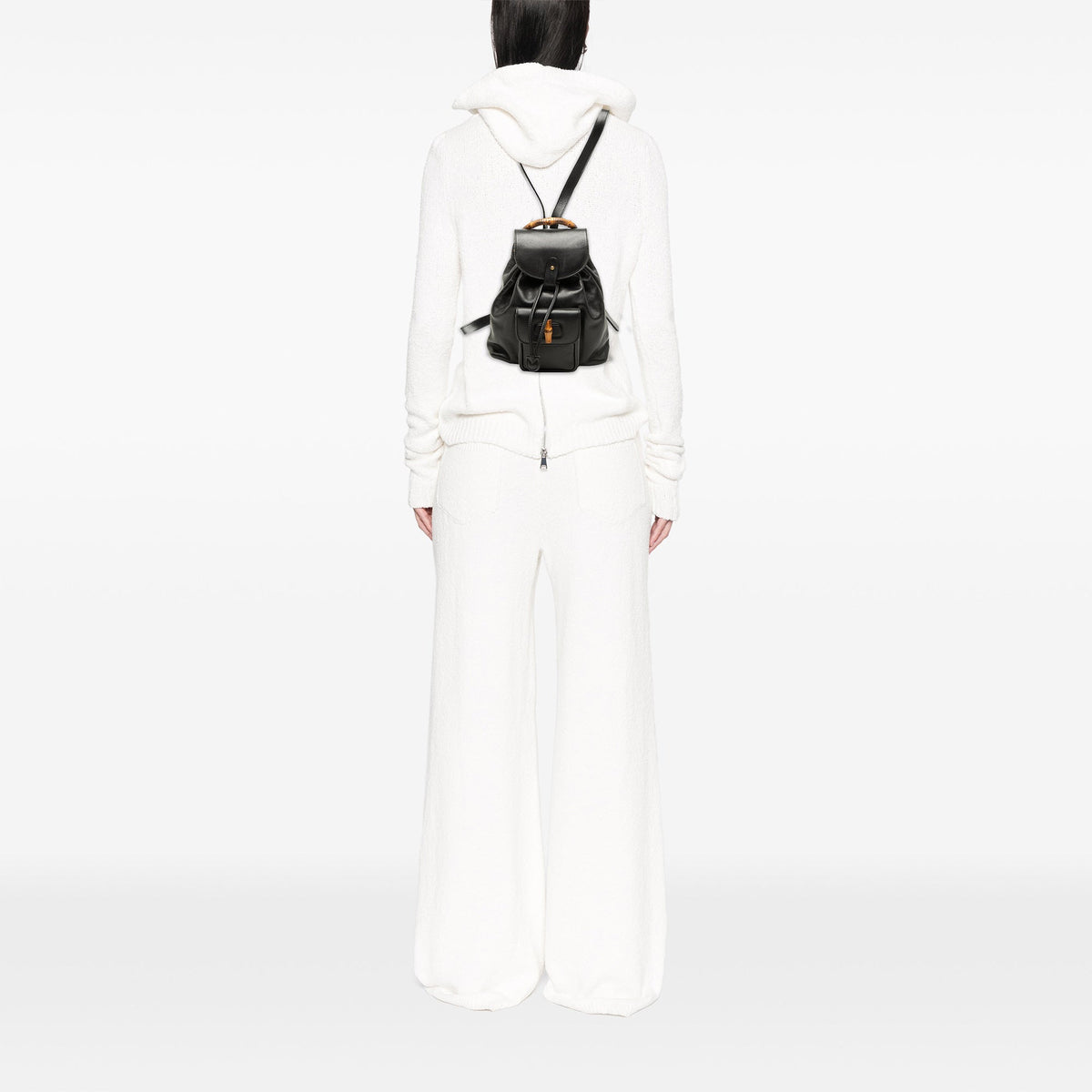 Gucci Calfskin Bamboo Drawstring Backpack