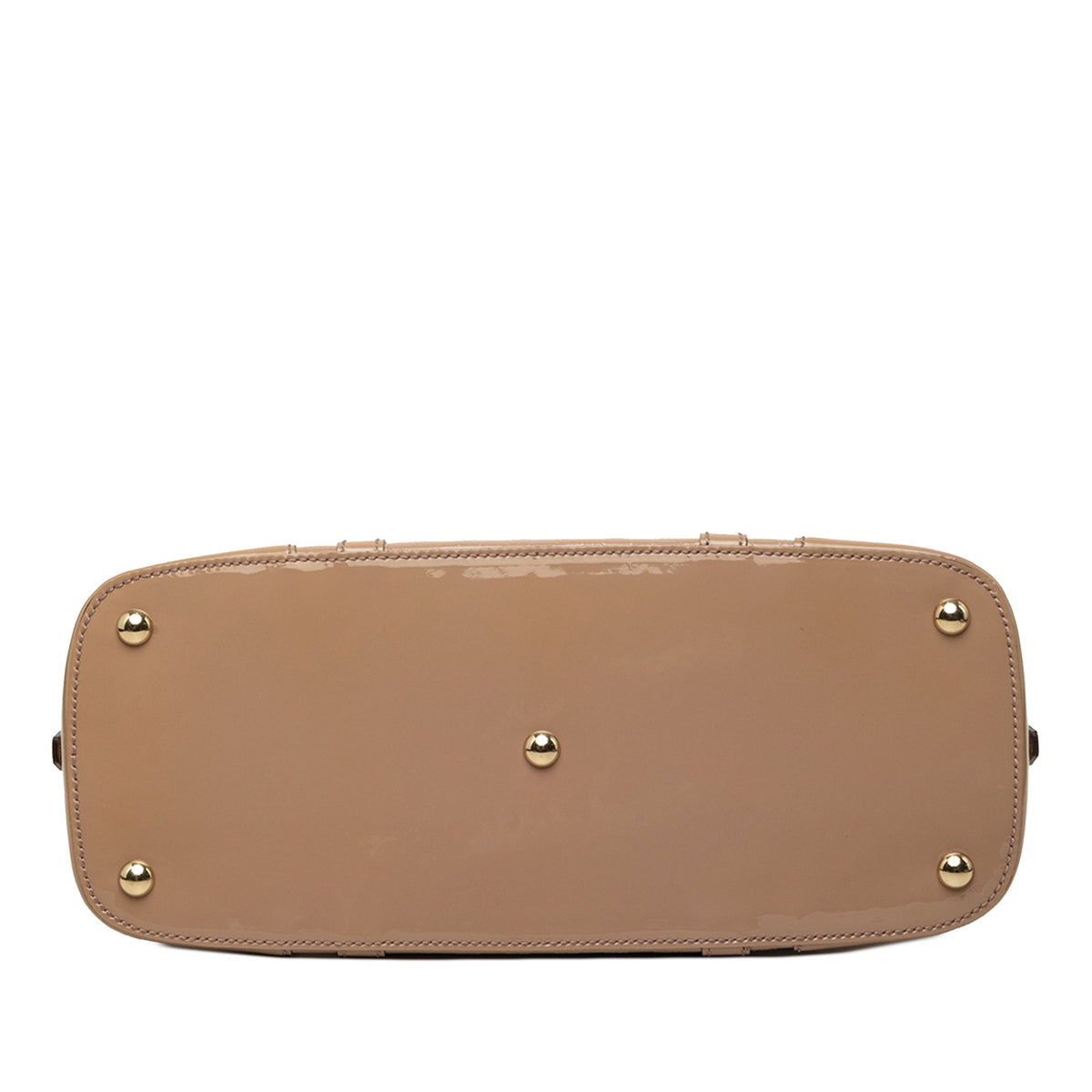 Gucci Small Microguccissima Patent Nice Satchel — Beige