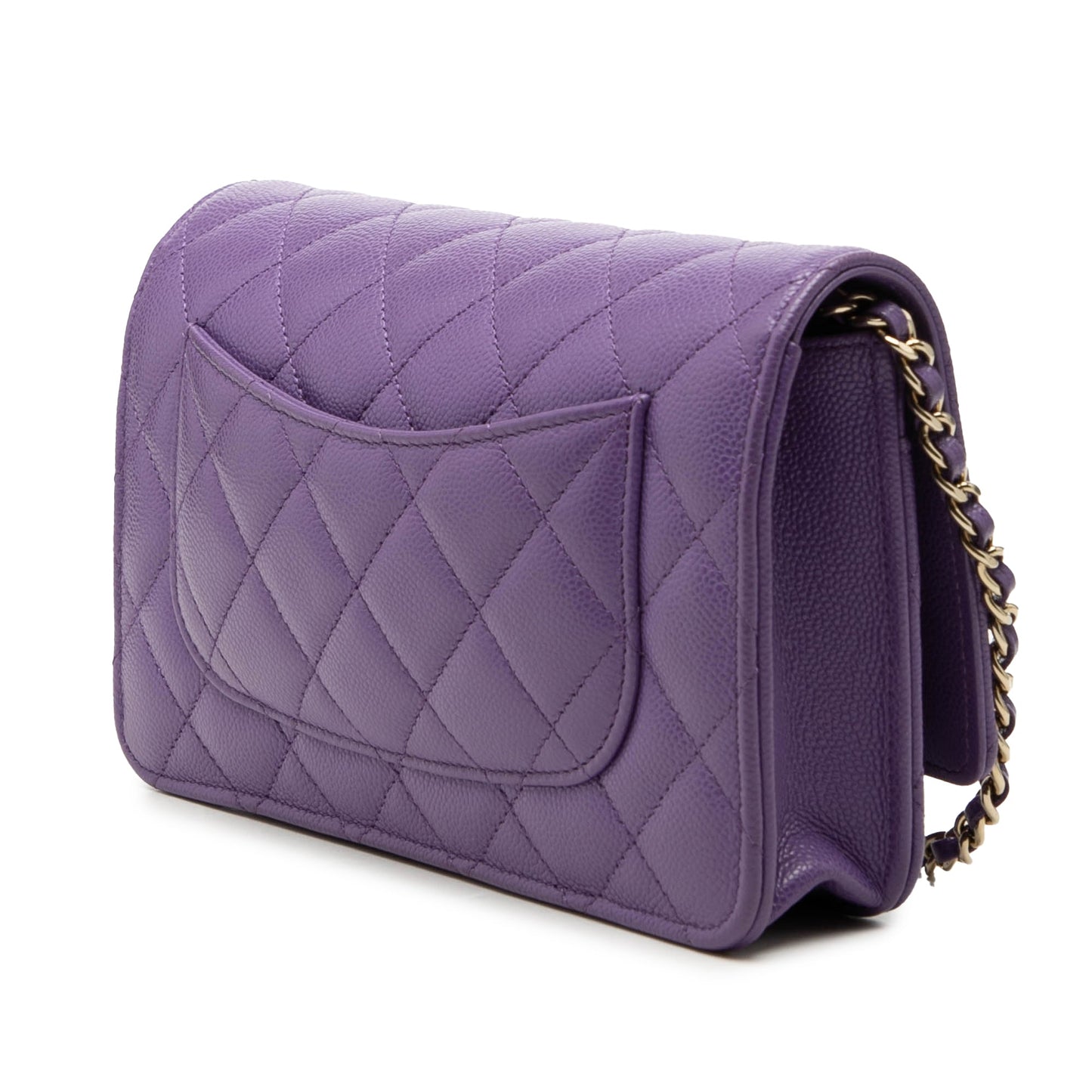 Chanel CC Quilted Caviar Wallet on Chain