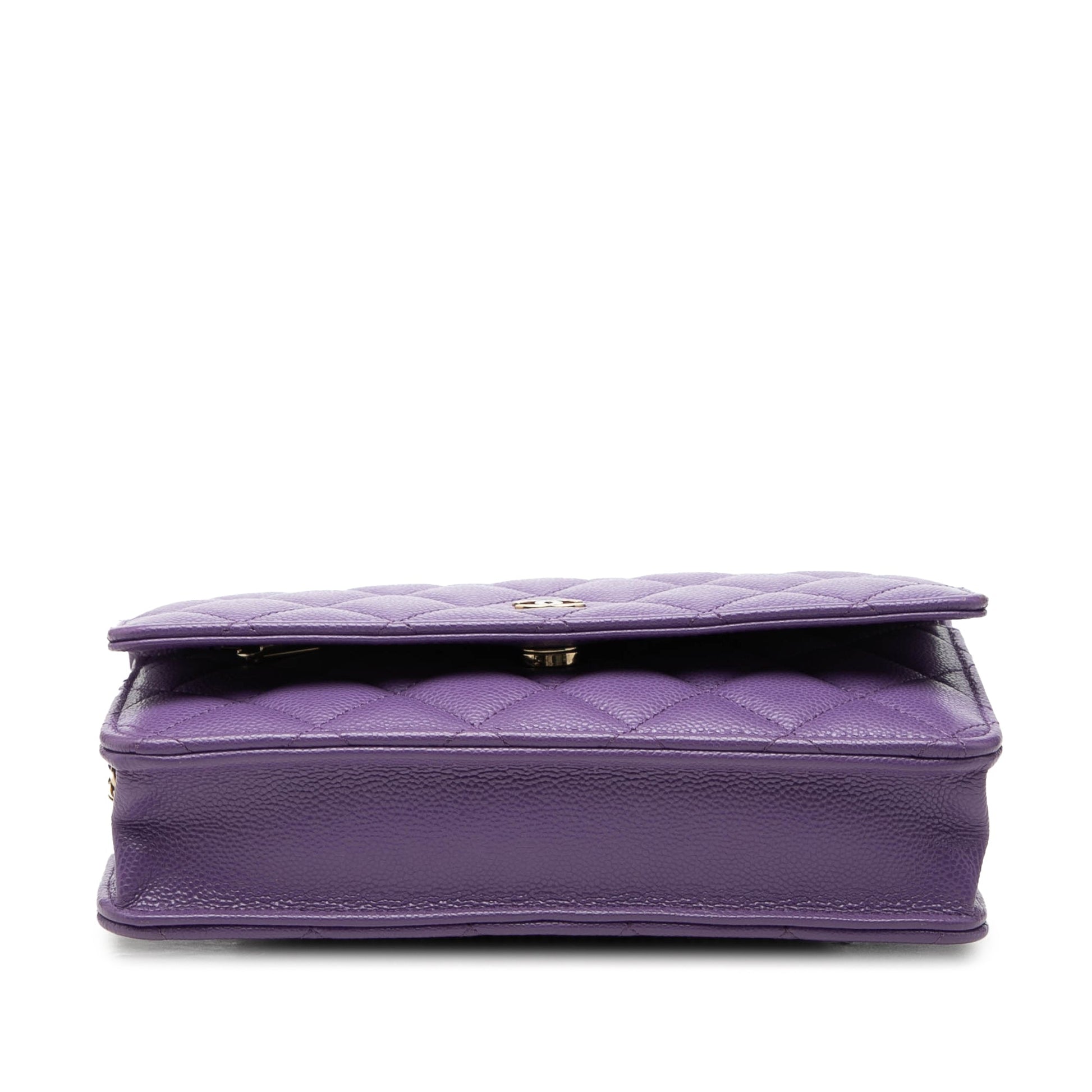Chanel CC Quilted Caviar Wallet on Chain