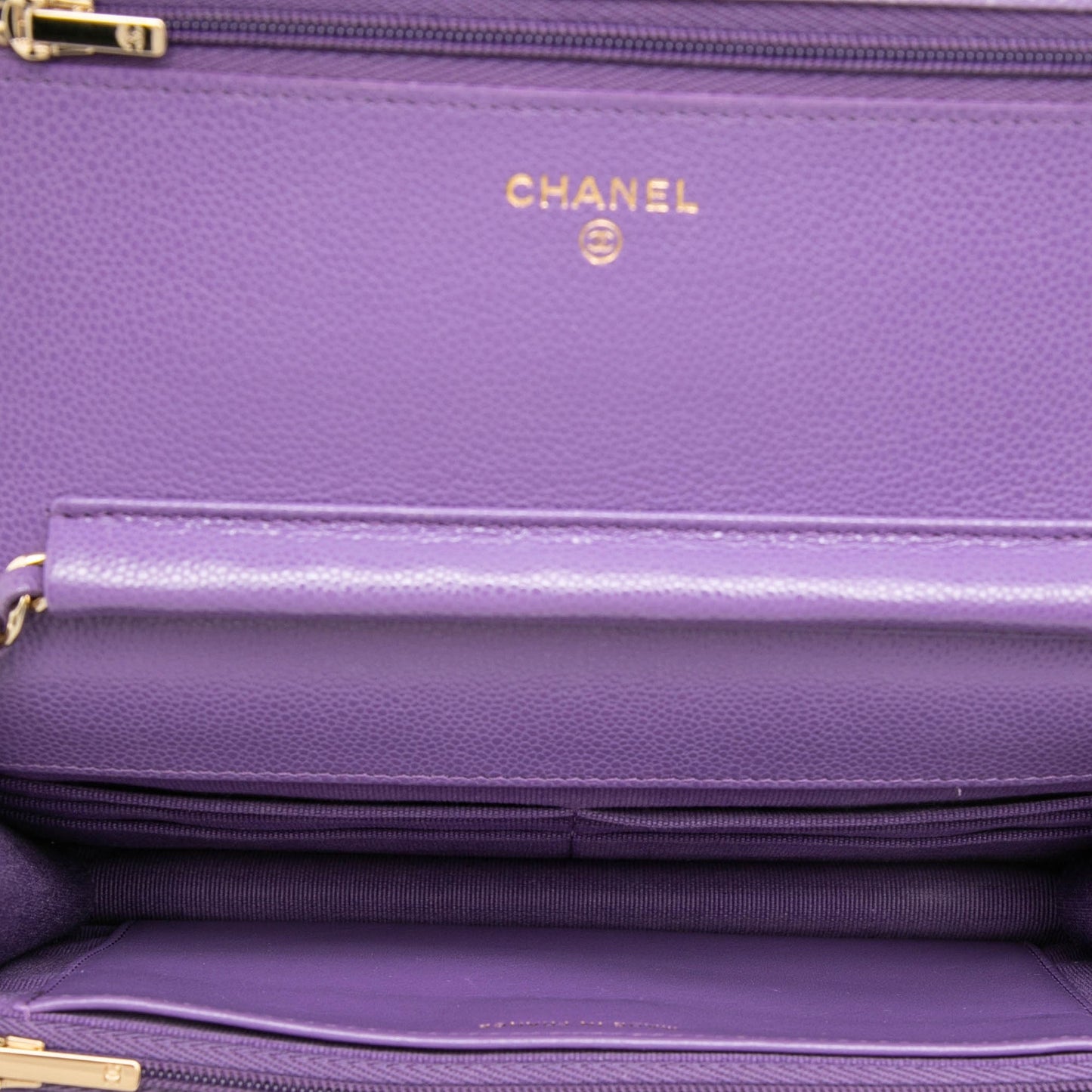 Chanel CC Quilted Caviar Wallet on Chain