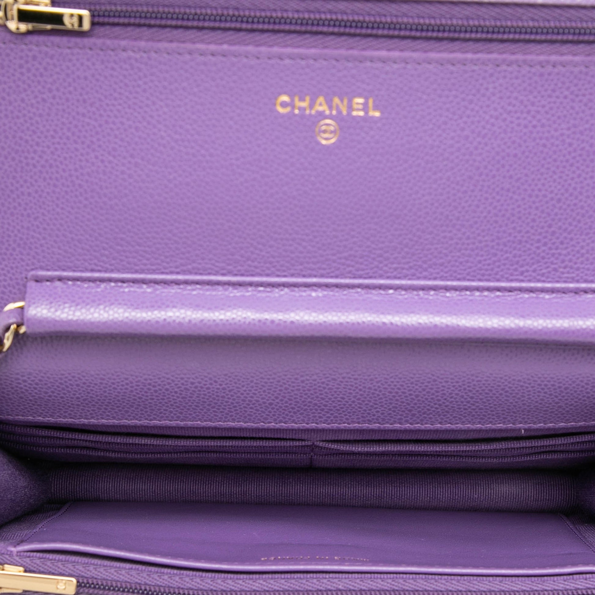 Chanel CC Quilted Caviar Wallet on Chain