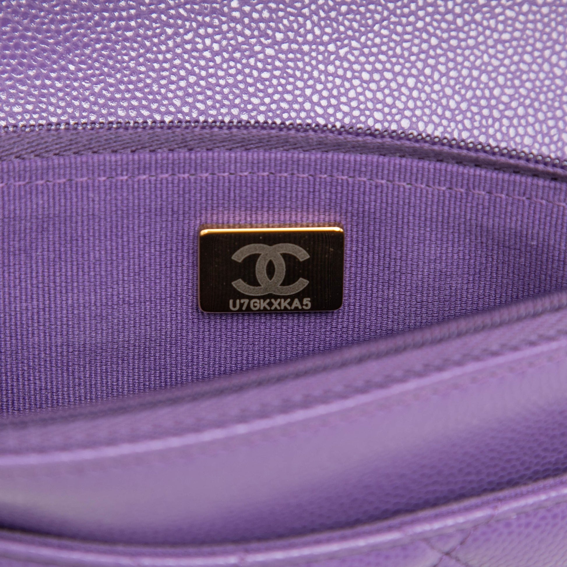 Chanel CC Quilted Caviar Wallet on Chain