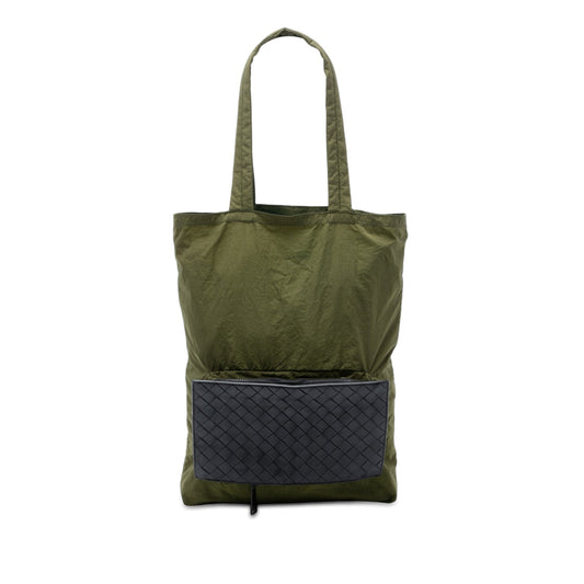Intrecciato Trimmed Nylon Eco Tote