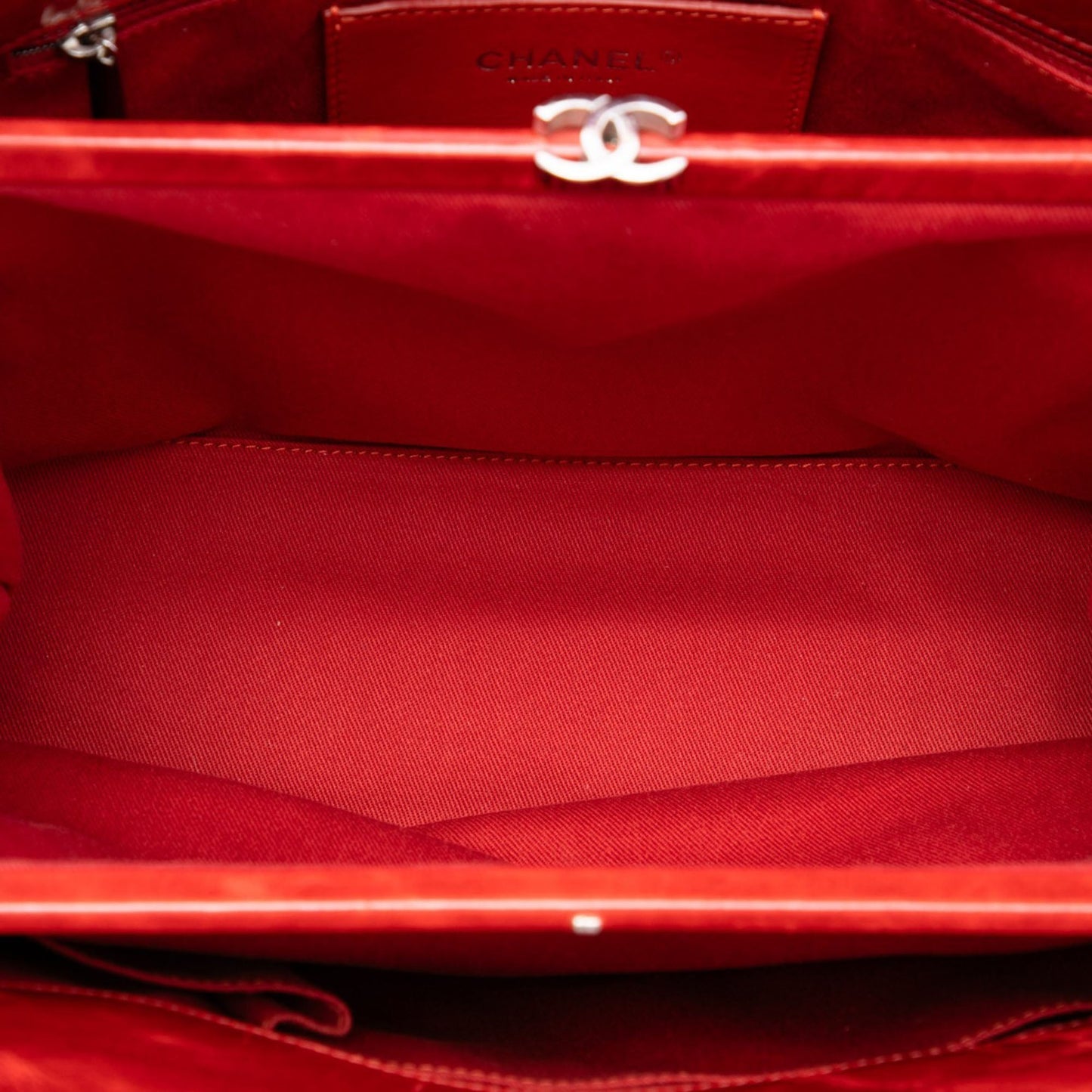 Chanel Large Quilted Crinkled Patent Just Mademoiselle Bowling Bag