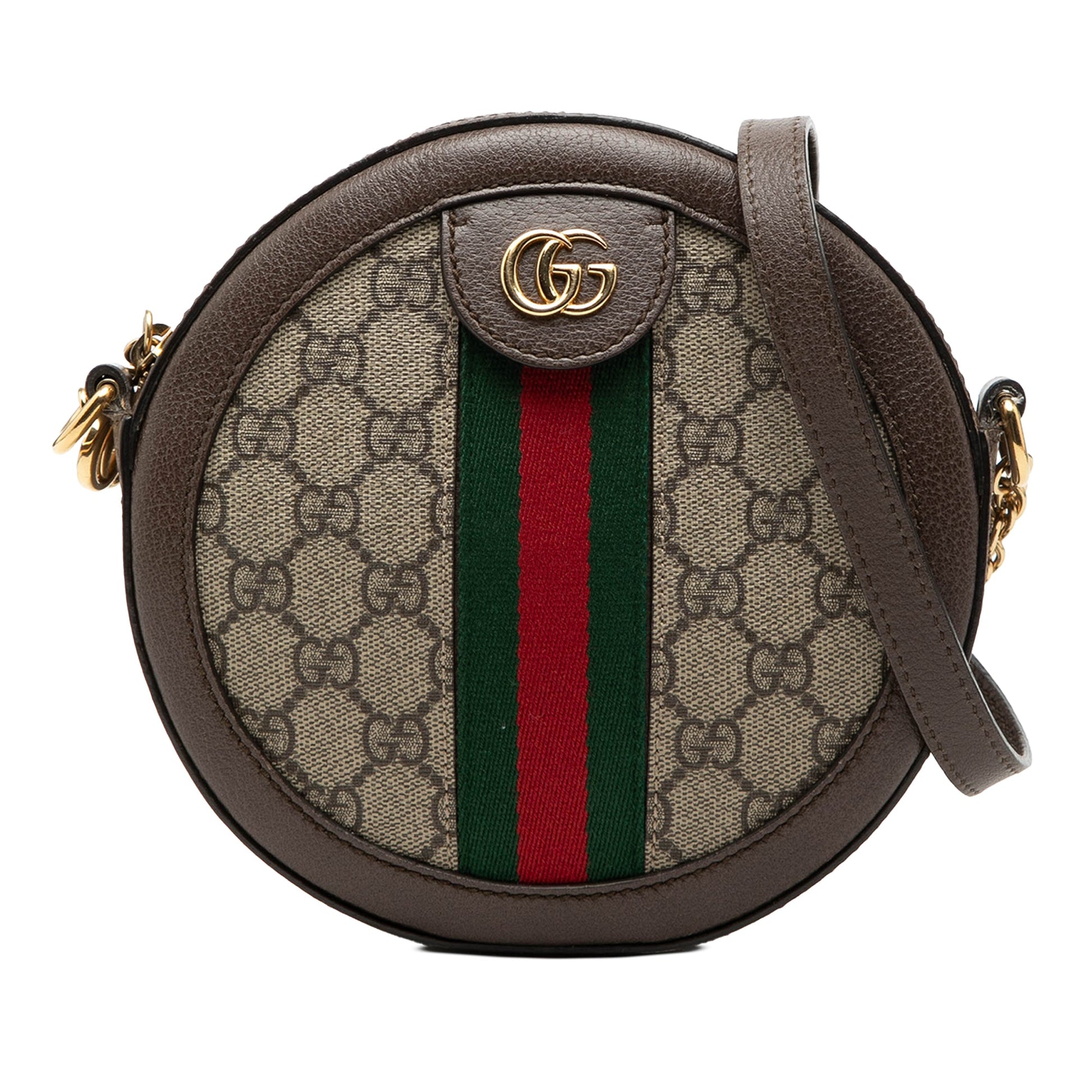 Gucci Mini GG Supreme Web Ophidia Round Crossbody