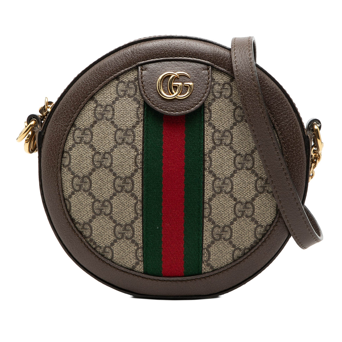 Gucci Mini GG Supreme Web Ophidia Round Crossbody