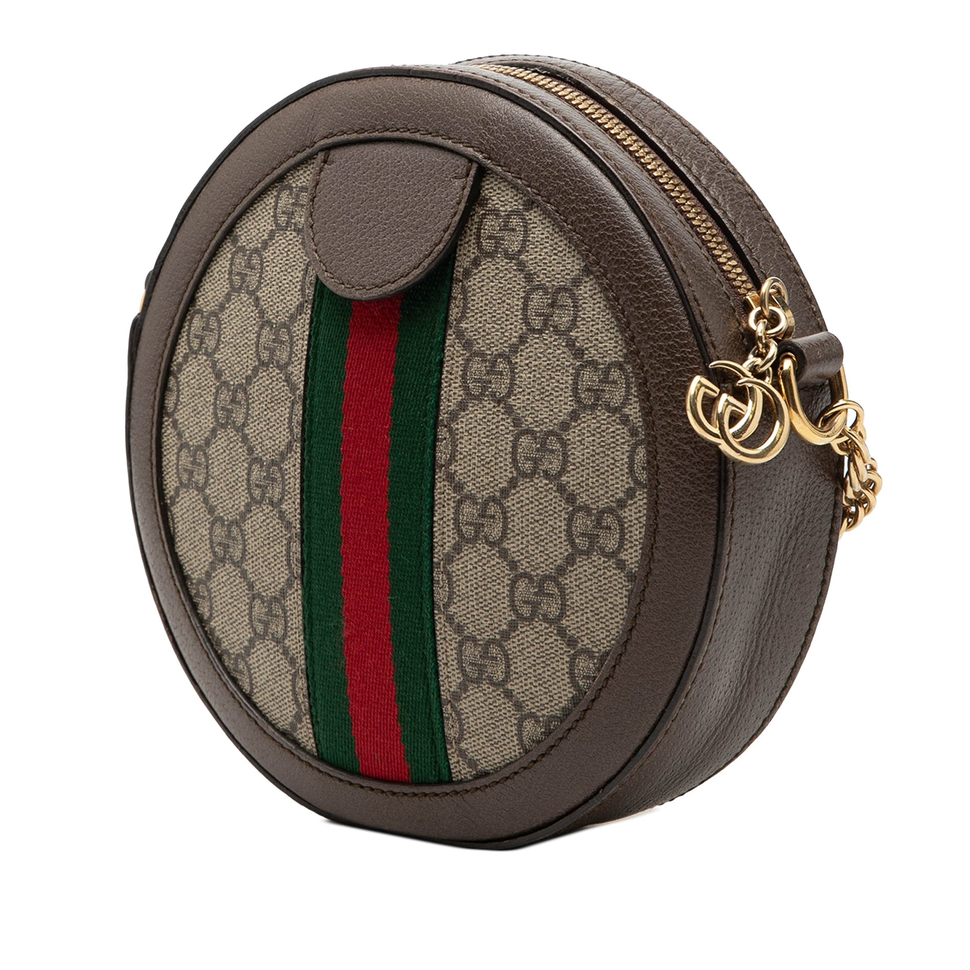 Gucci Mini GG Supreme Web Ophidia Round Crossbody