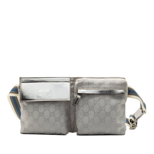 Gucci GG Canvas Web Double Pocket Belt Bag