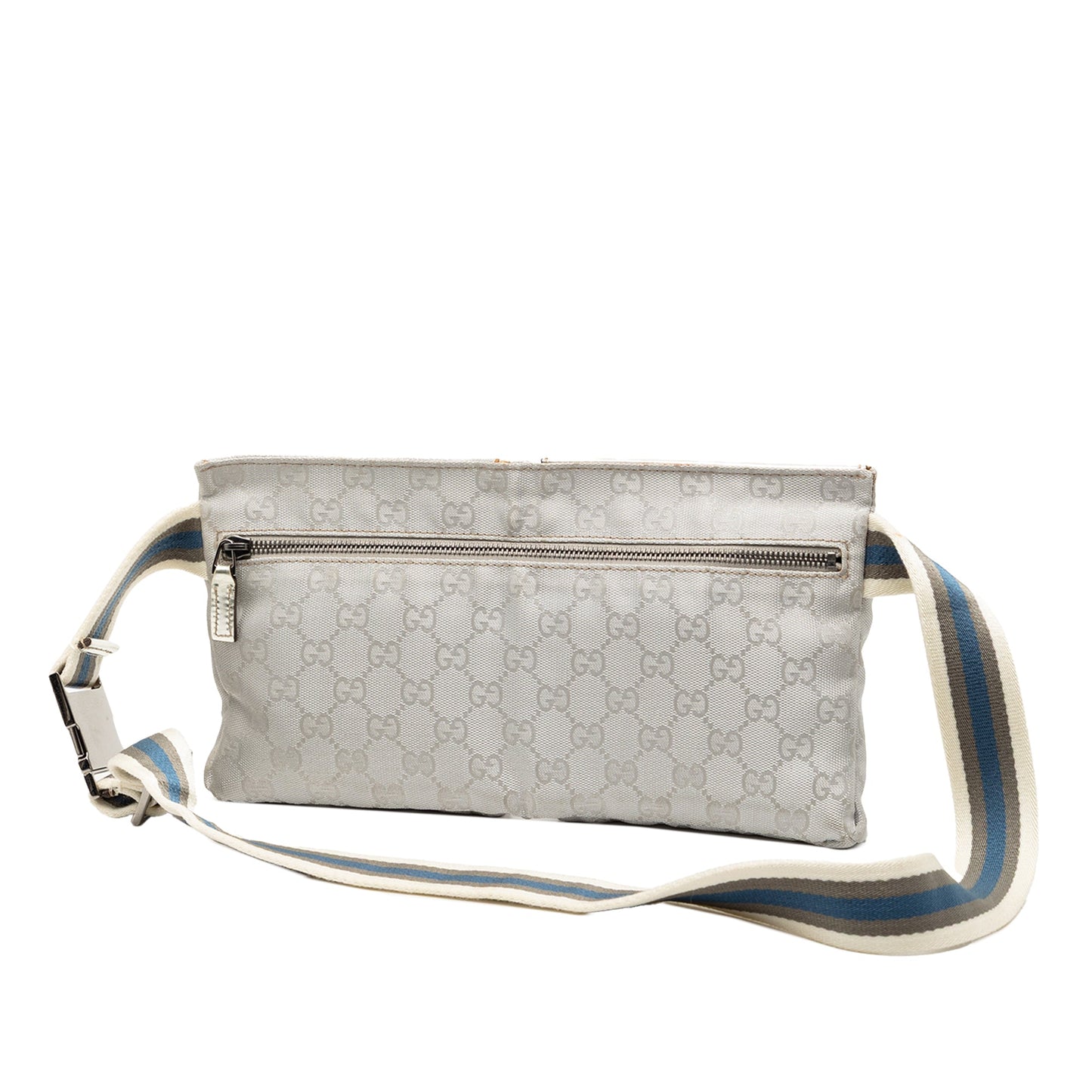 Gucci GG Canvas Web Double Pocket Belt Bag