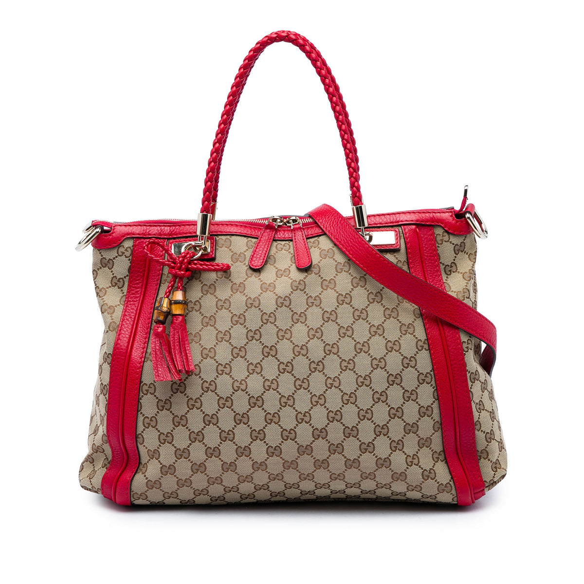 Gucci GG Canvas Bella Convertible Tote — Beige