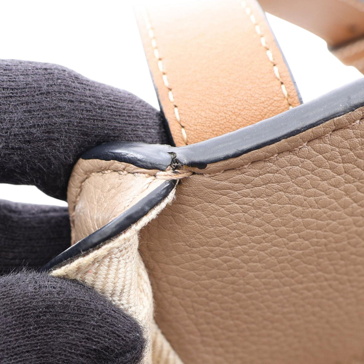 LOEWE Small Grained Calfskin Drawstring Hammock Bag