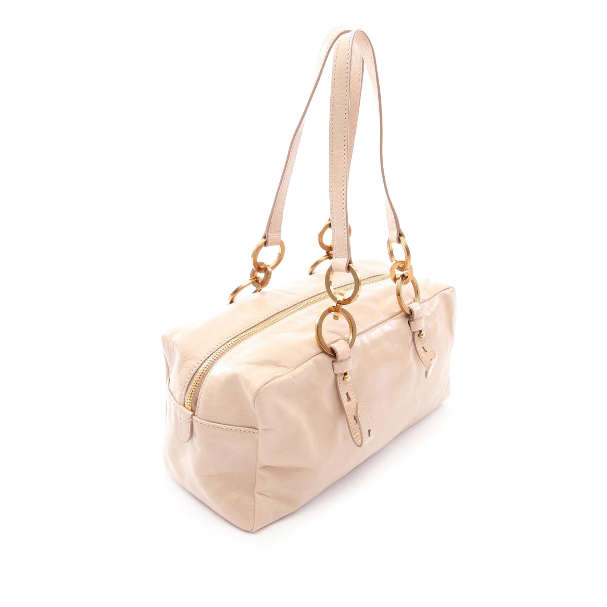 Prada Medium Leather Dangle Top Handle Bag