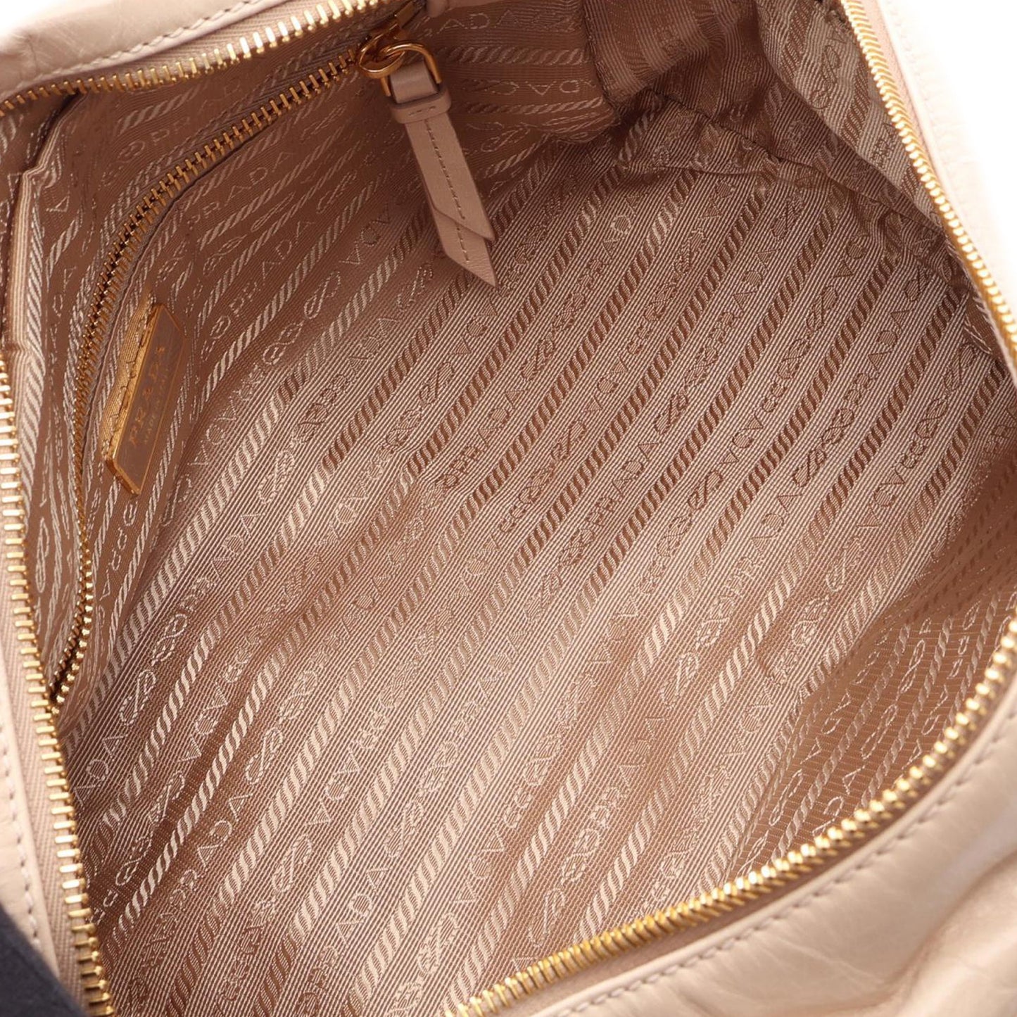 Prada Medium Leather Dangle Top Handle Bag
