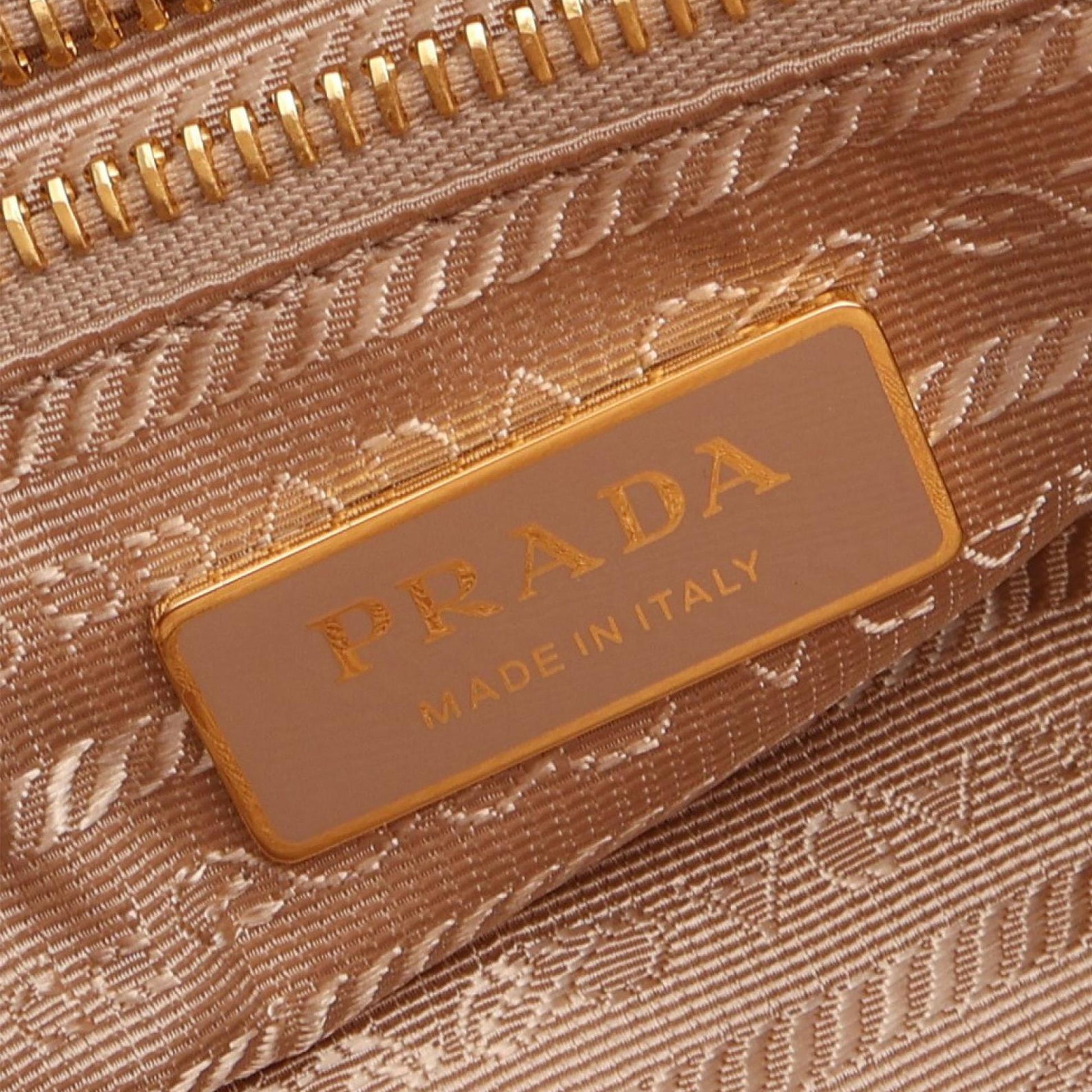 Prada Medium Leather Dangle Top Handle Bag