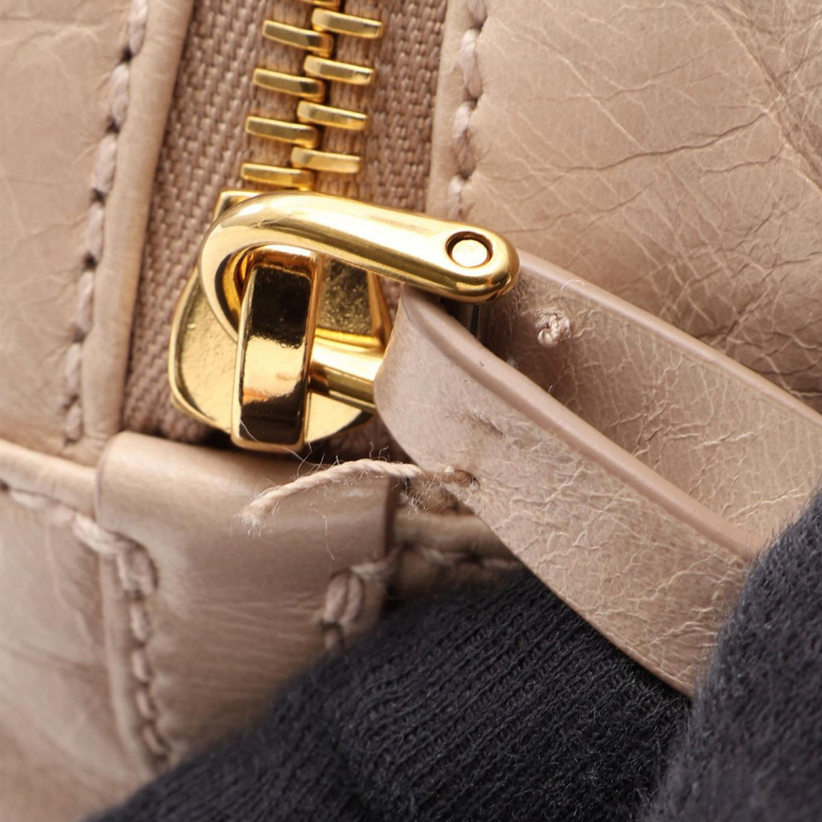 Prada Medium Leather Dangle Top Handle Bag