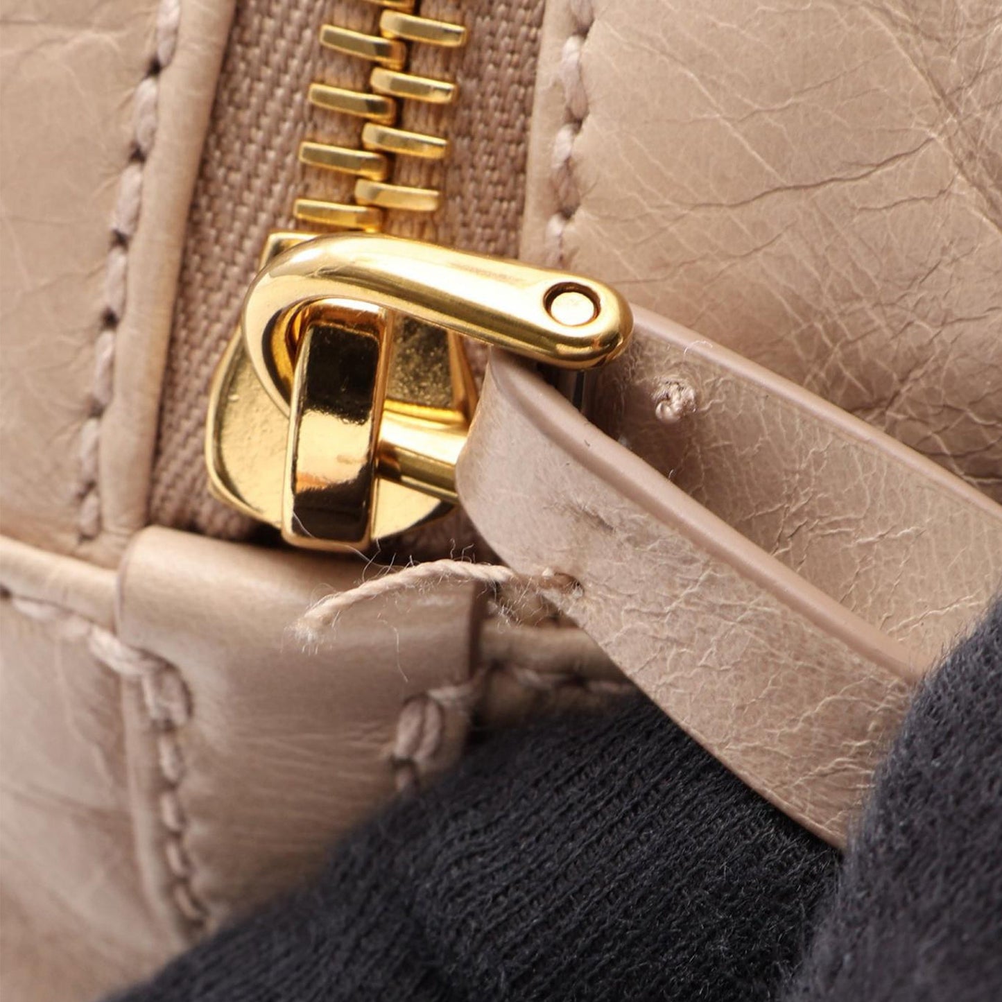 Prada Medium Leather Dangle Top Handle Bag