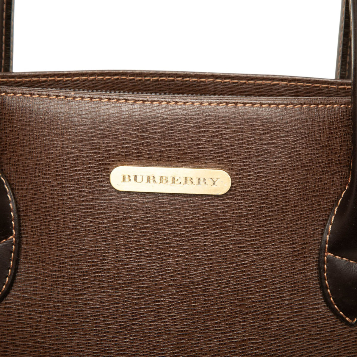 Burberry Calf Leather Bucket — Brown
