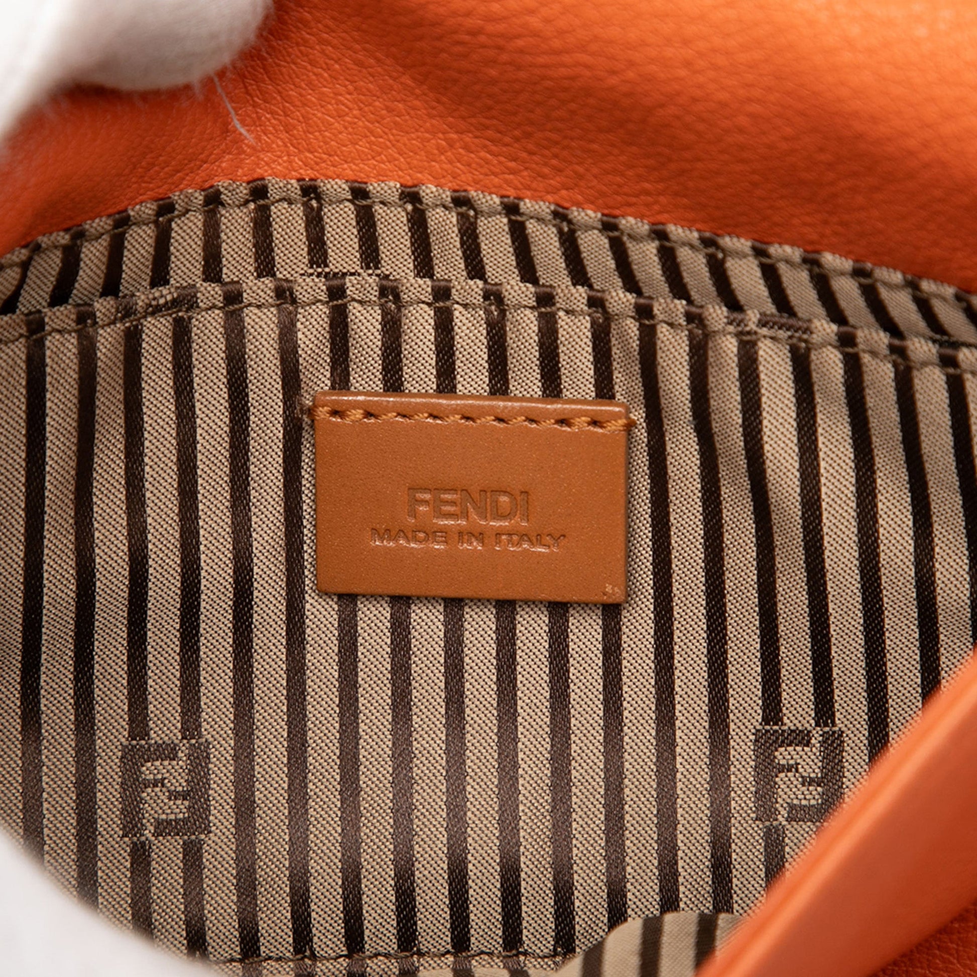 Fendi Leather Fendista Pochette Crossbody