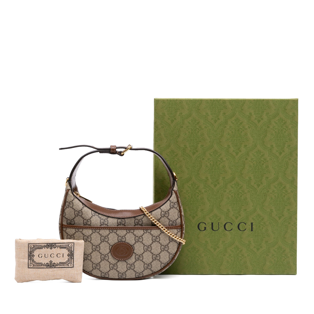 Gucci Mini GG Supreme Half Moon Bag