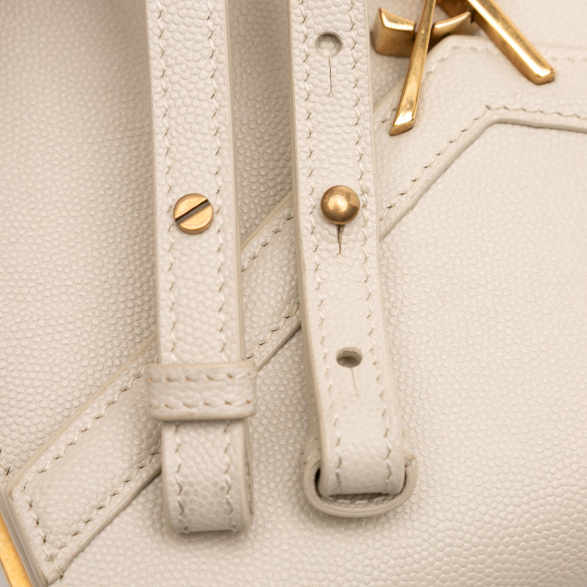 Saint Laurent Mini Grain de Poudre Monogram Cassandra Top Handle Bag