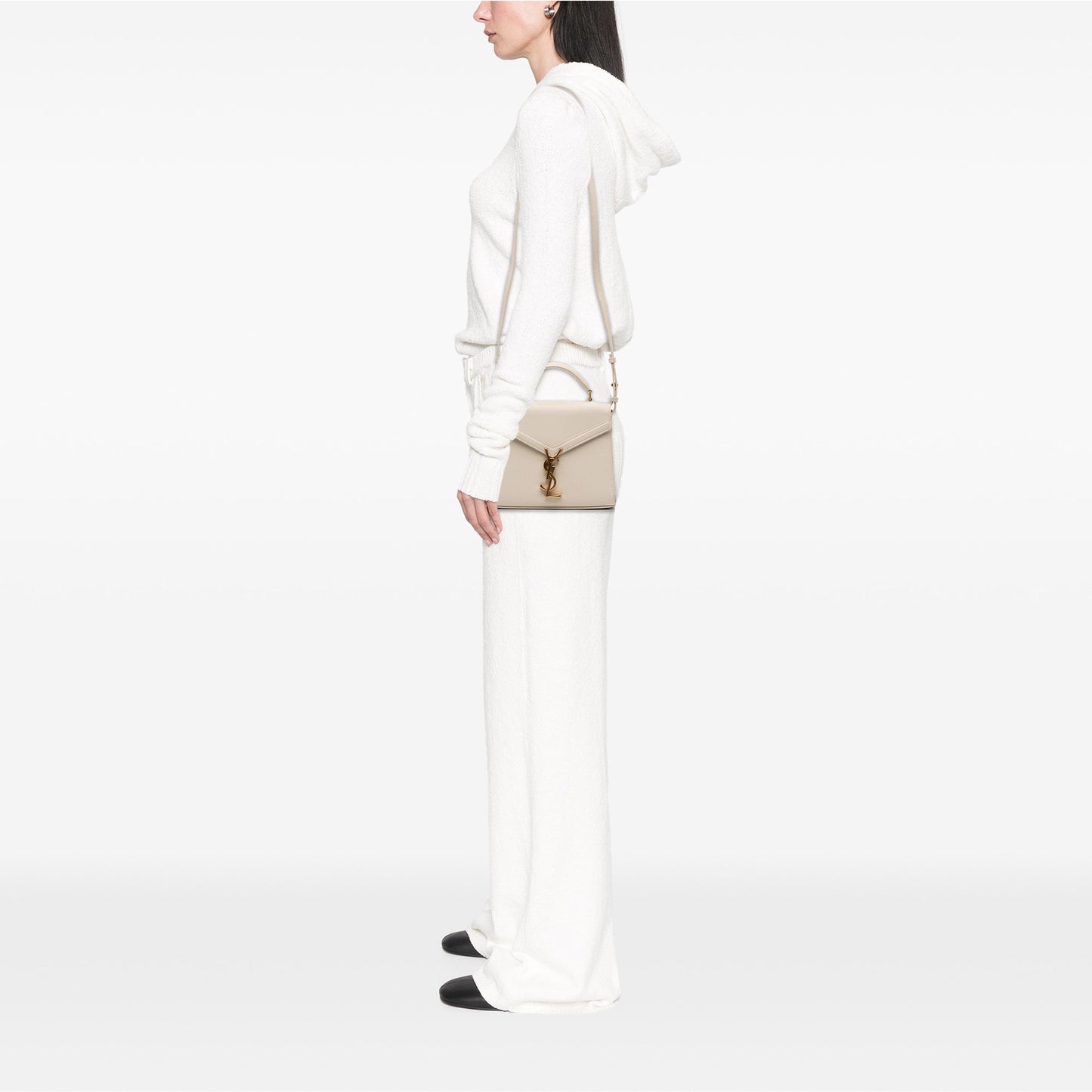 Saint Laurent Mini Grain de Poudre Monogram Cassandra Top Handle Bag