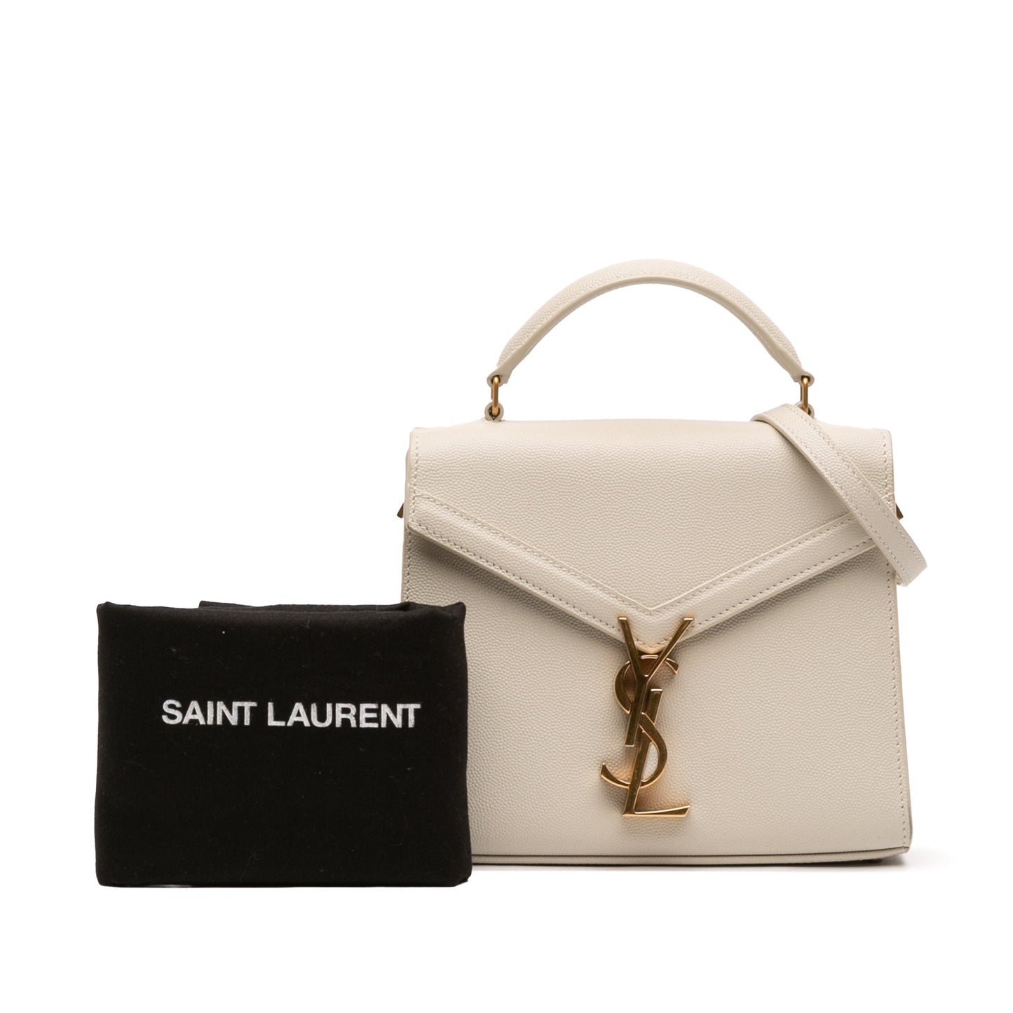 Saint Laurent Mini Grain de Poudre Monogram Cassandra Top Handle Bag