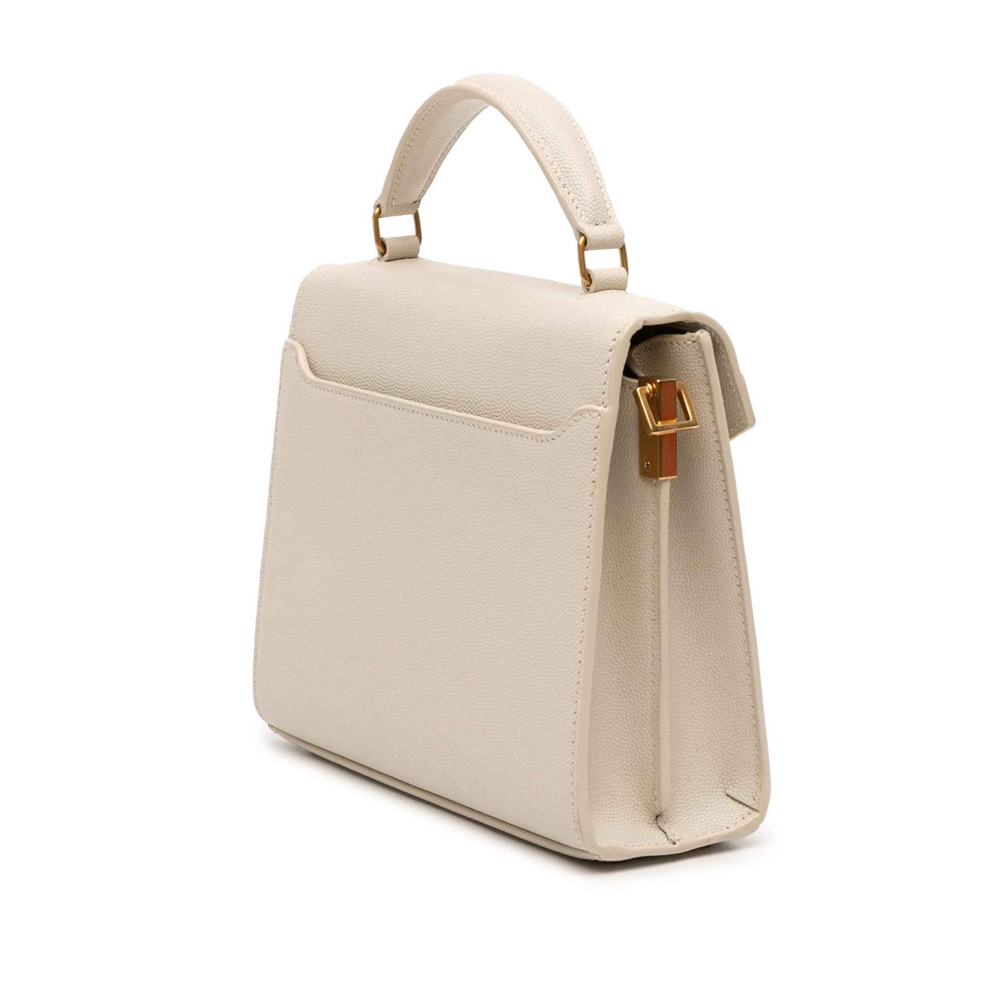 Saint Laurent Mini Grain de Poudre Monogram Cassandra Top Handle Bag
