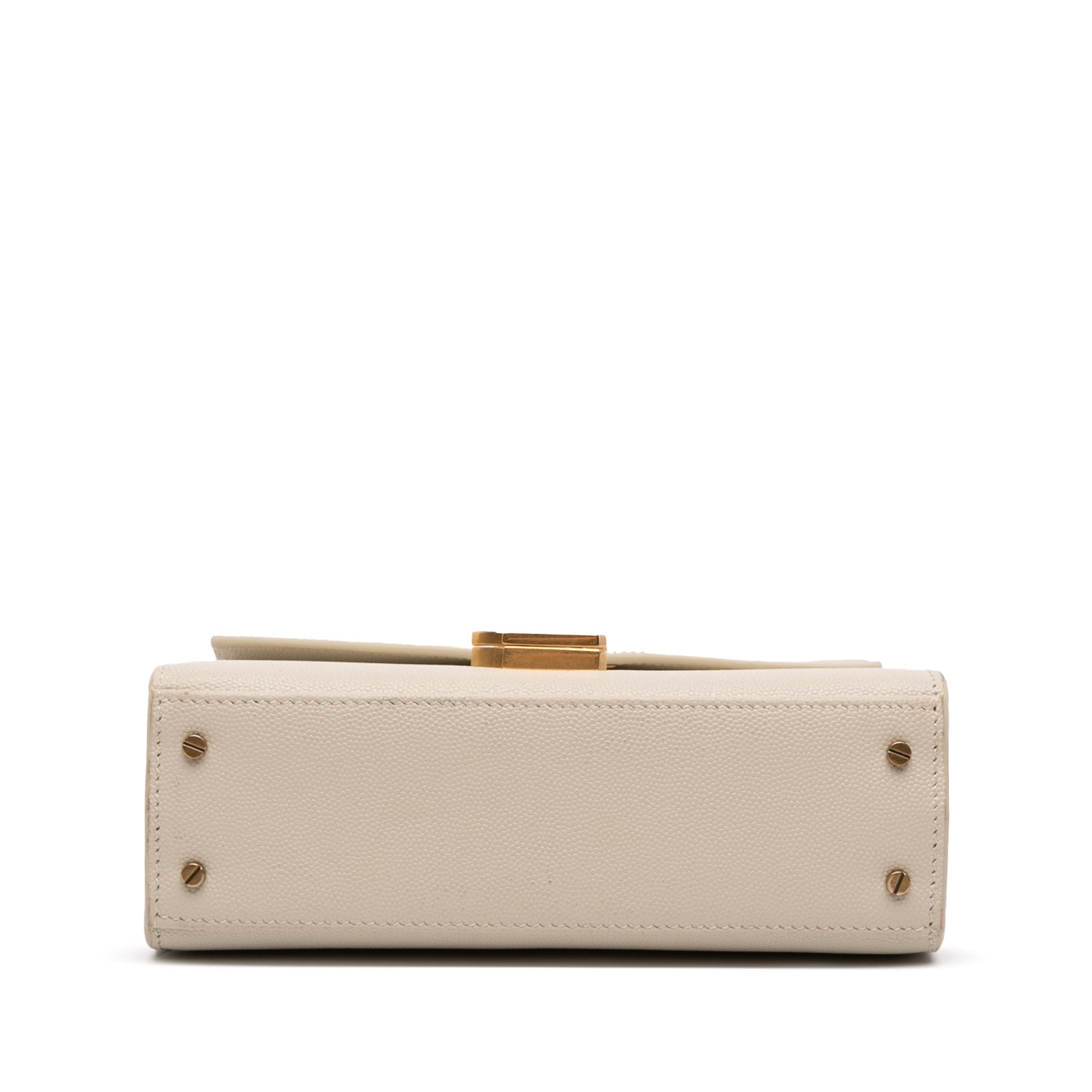 Saint Laurent Mini Grain de Poudre Monogram Cassandra Top Handle Bag