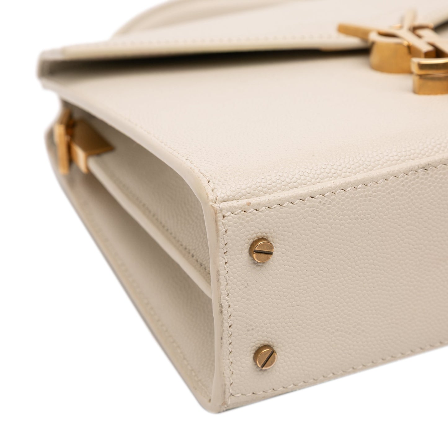 Saint Laurent Mini Grain de Poudre Monogram Cassandra Top Handle Bag