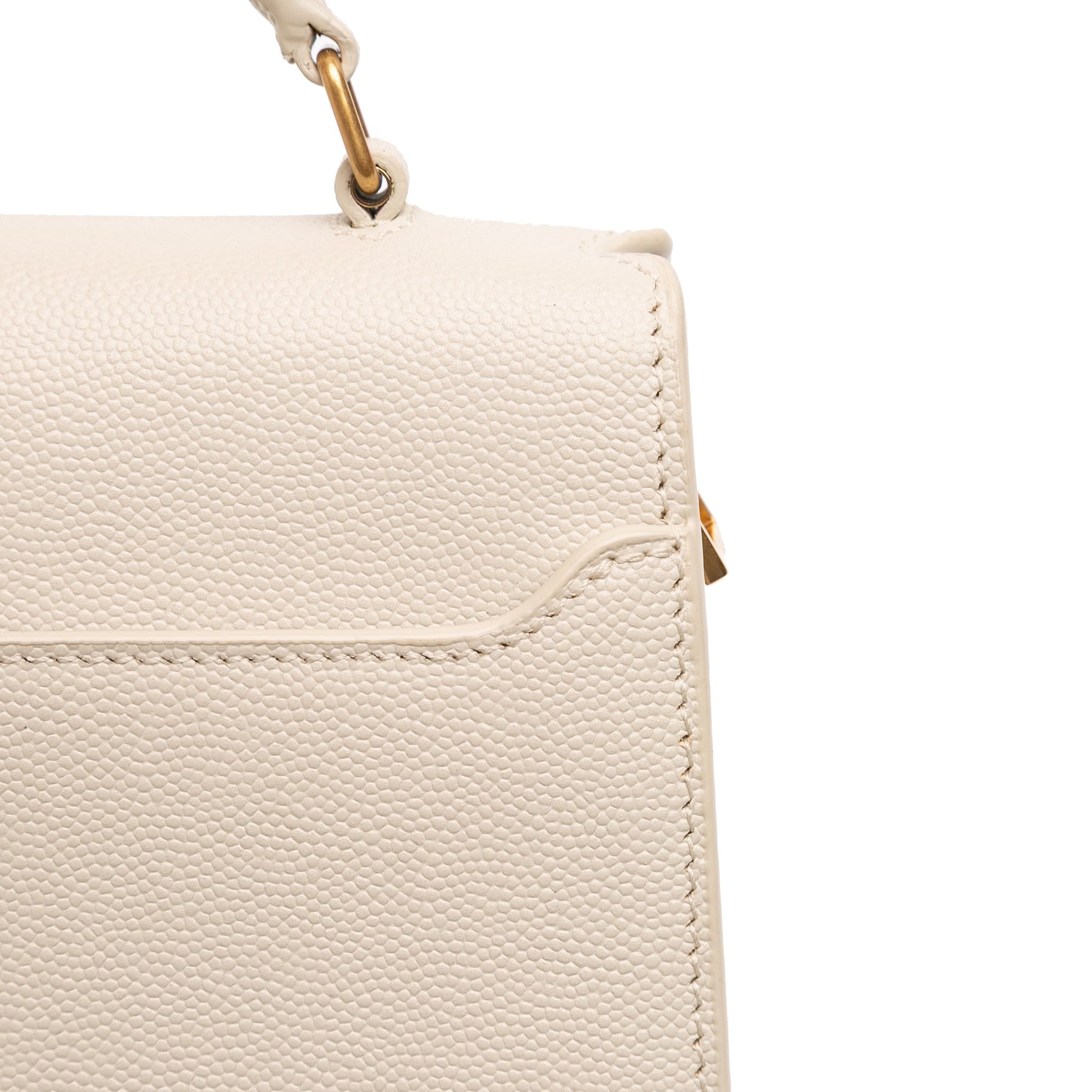 Saint Laurent Mini Grain de Poudre Monogram Cassandra Top Handle Bag