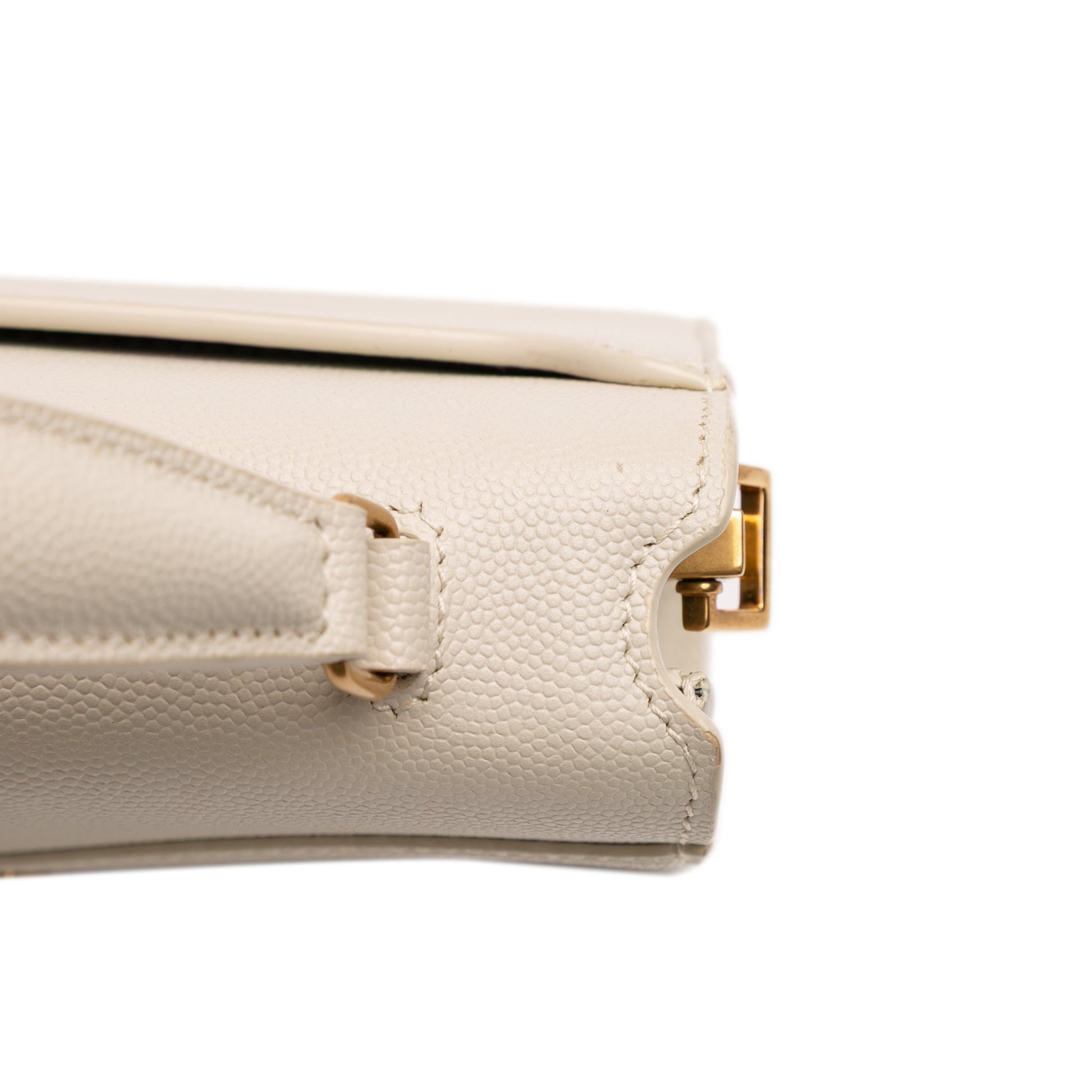 Saint Laurent Mini Grain de Poudre Monogram Cassandra Top Handle Bag