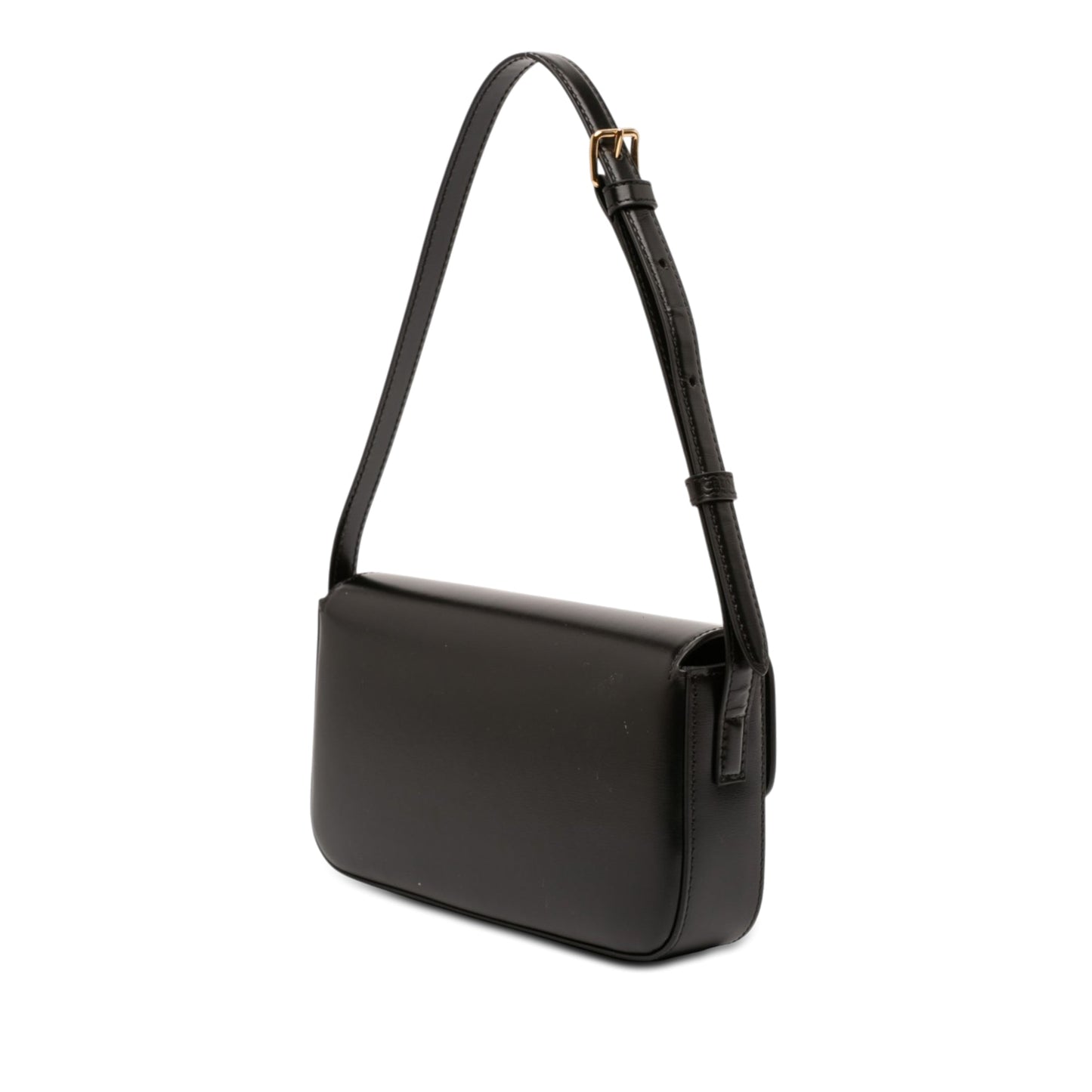 Celine Shiny Calfskin Triomphe Claude Shoulder Bag