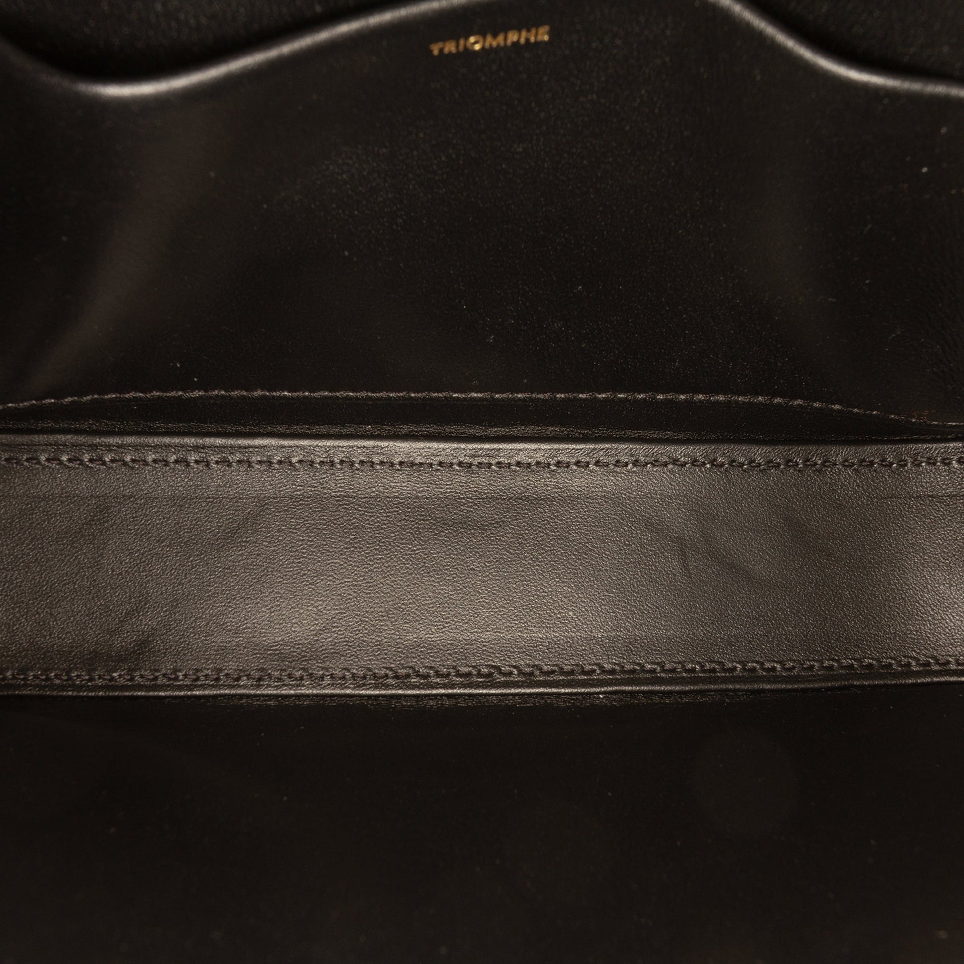 Celine Shiny Calfskin Triomphe Claude Shoulder Bag