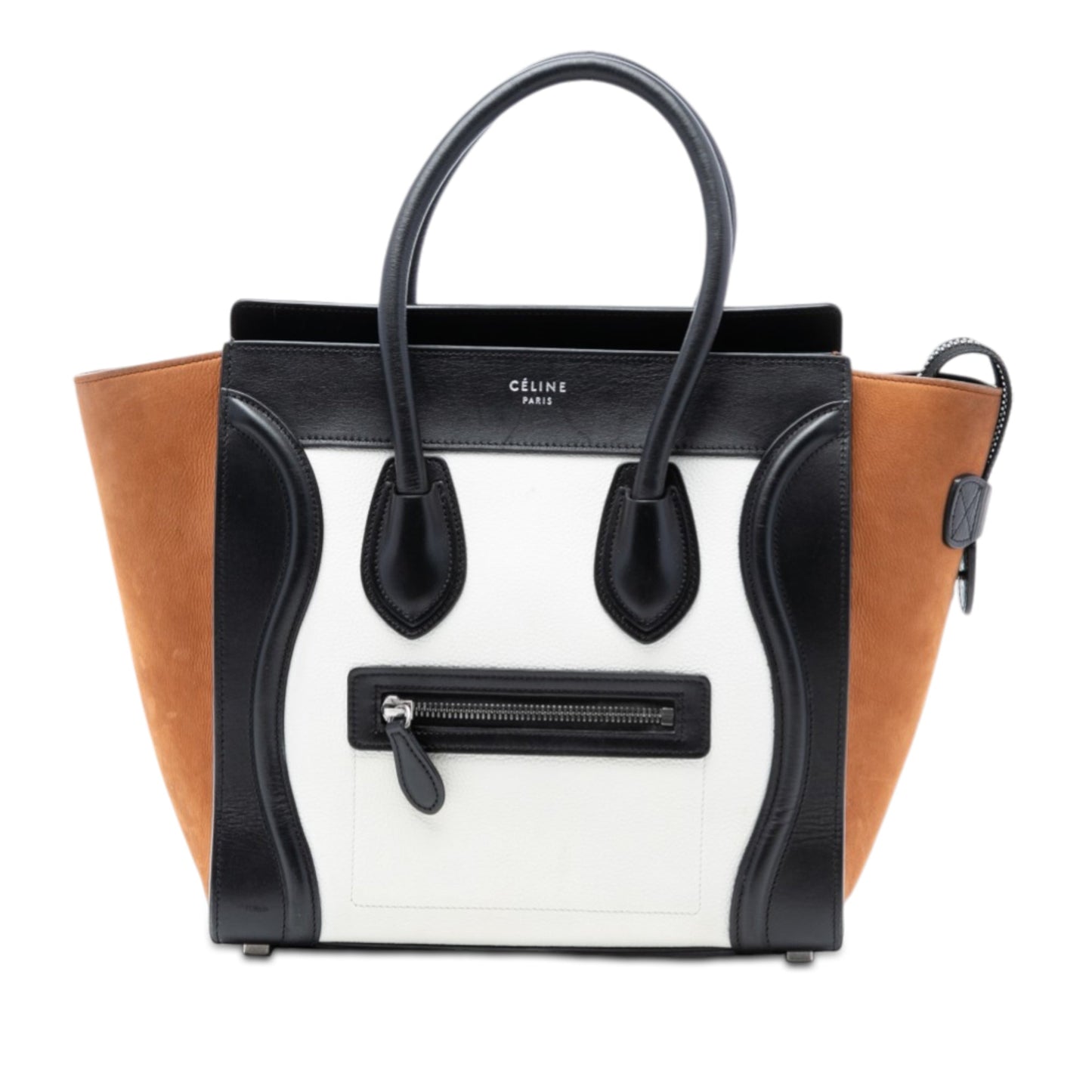 Celine Micro Tricolor Nubuck and Calfskin Luggage Tote