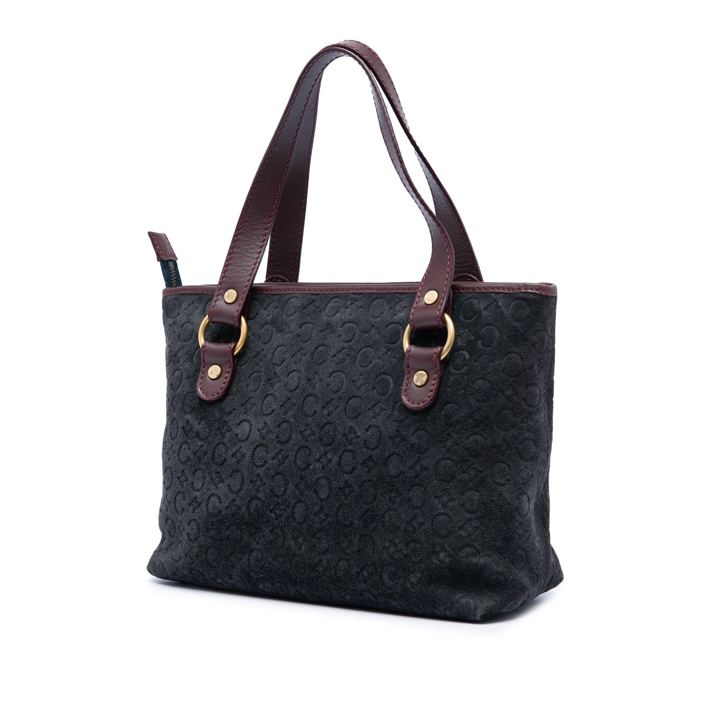 Celine C Macadam Suede Handbag