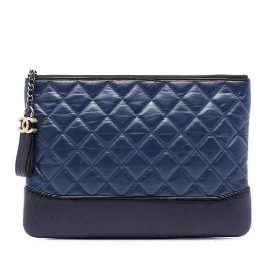 Chanel Medium Aged Calfskin Gabrielle O Case Clutch