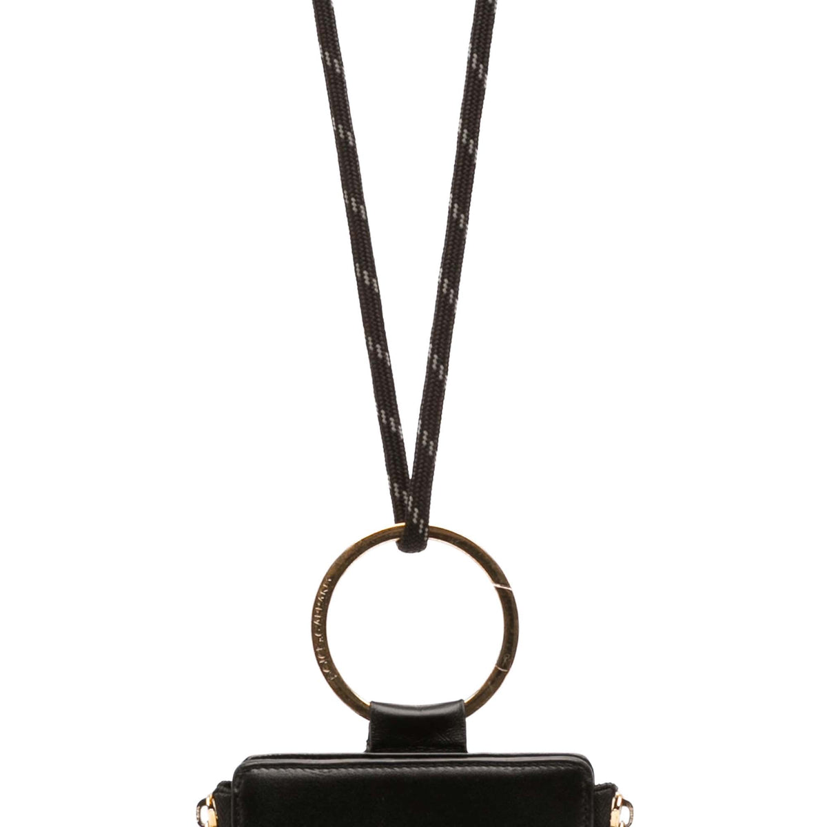 Dolce & Gabbana Calfskin Logo Plaque Strapped Wallet