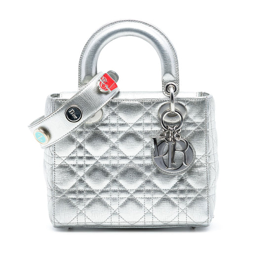 Dior Small Metallic Grained Calfskin Cannage My ABCDior Lady Dior