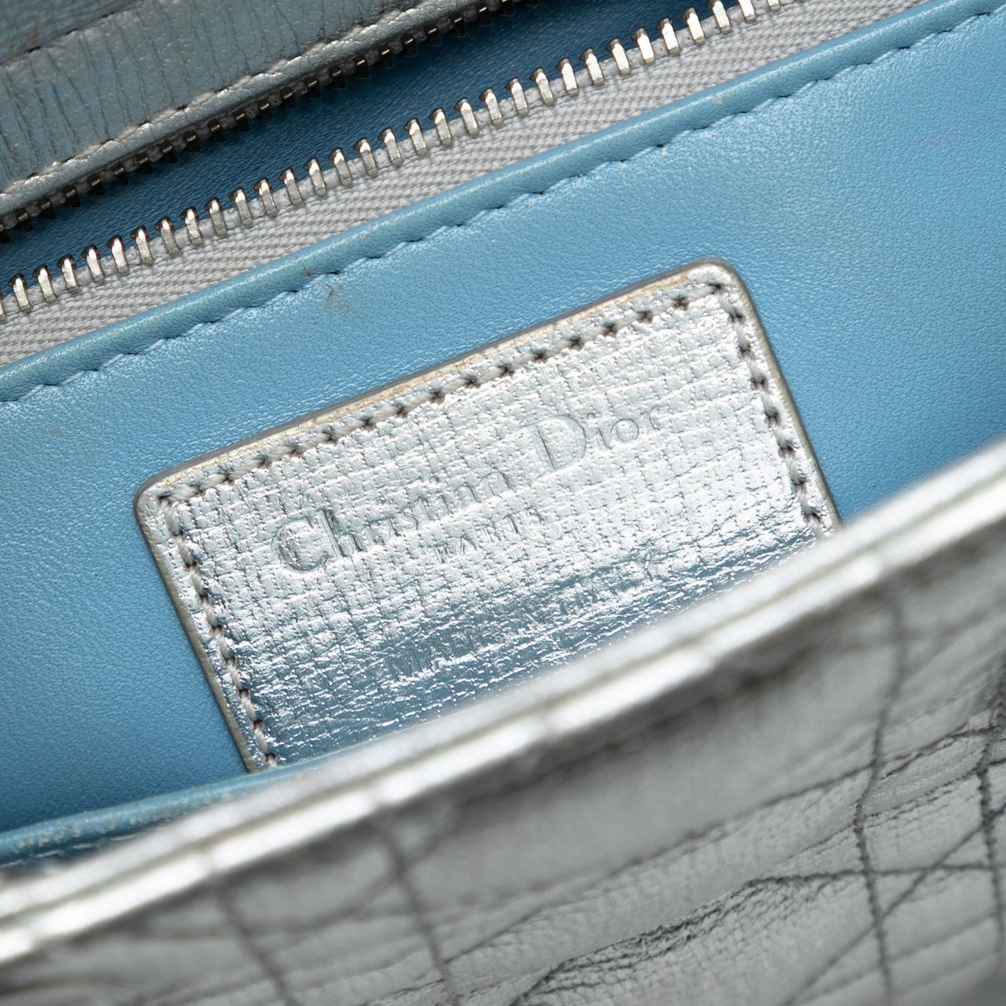 Dior Small Metallic Grained Calfskin Cannage My ABCDior Lady Dior