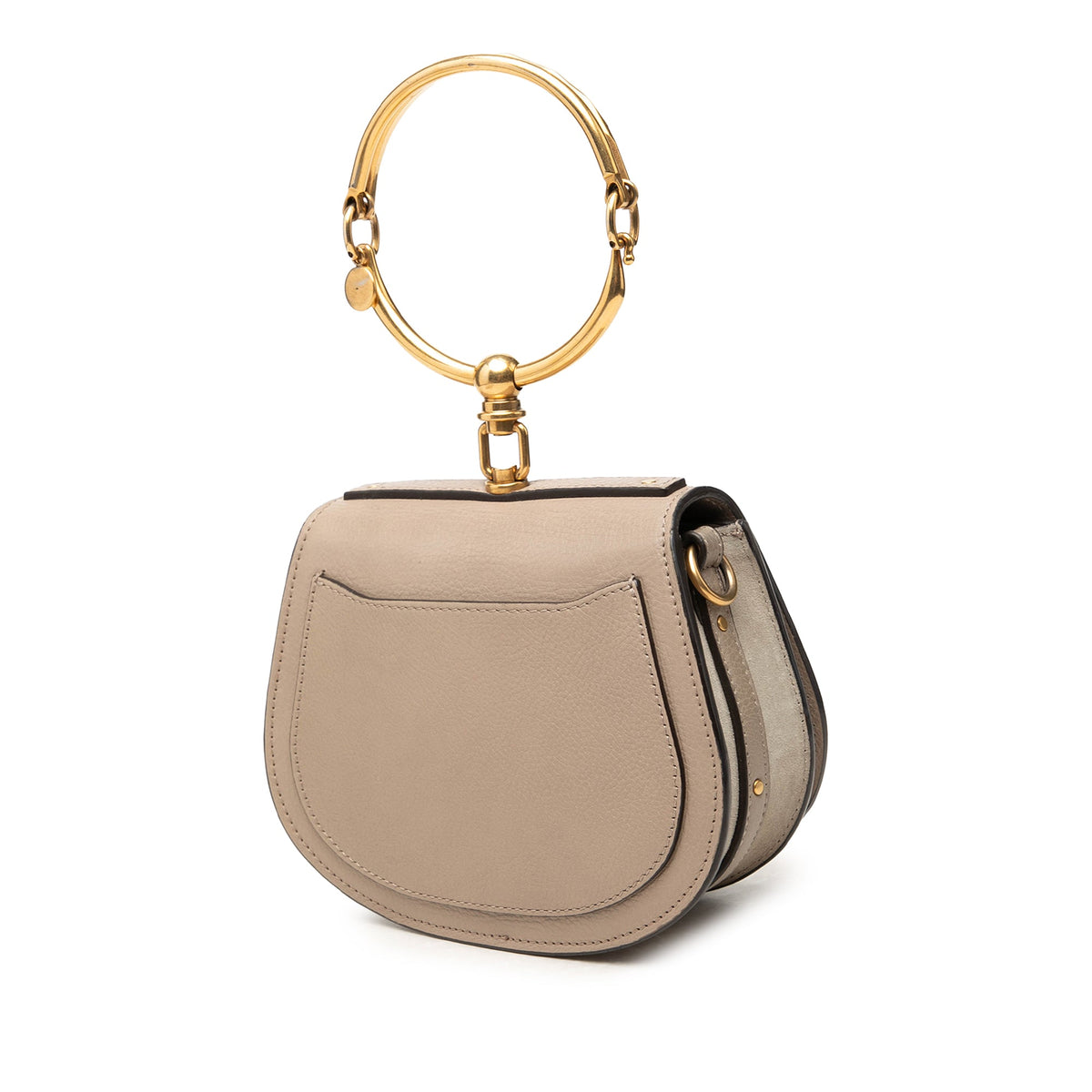 Chloé Small Leather Nile Bracelet Satchel — Beige
