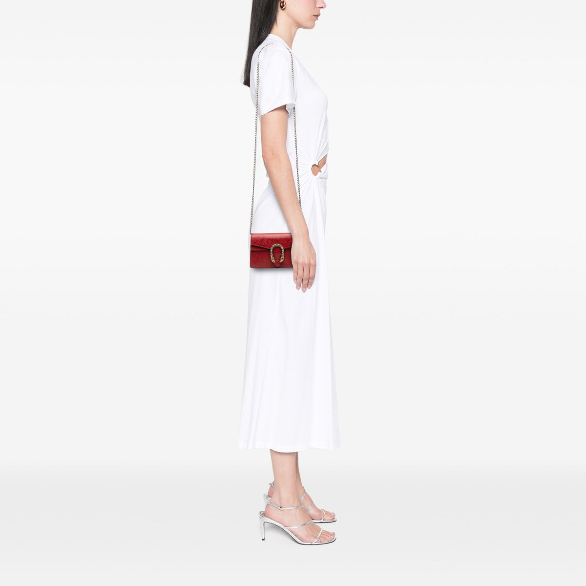 Gucci Mini Calfskin Dionysus Crossbody — Red
