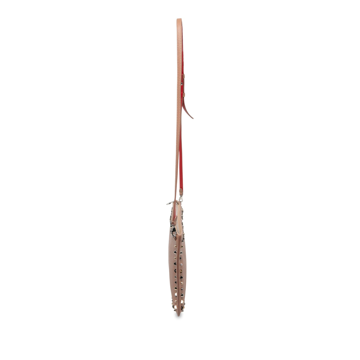 Christian Louboutin Leather Empire Trashmix Spike Loubiclutch Clutch with Strap — Brown
