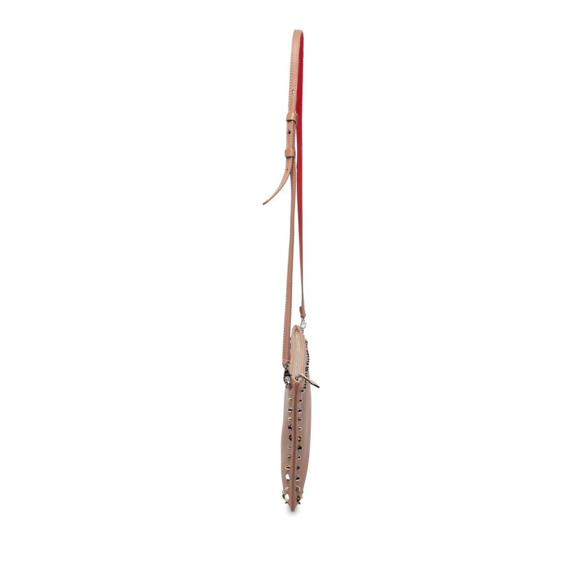 Christian Louboutin Leather Empire Trashmix Spike Loubiclutch Clutch with Strap — Brown