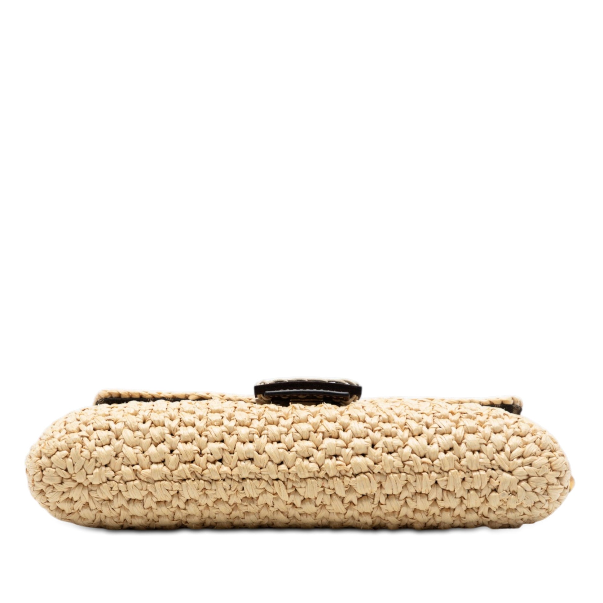 Fendi Crochet Raffia Baguette Satchel