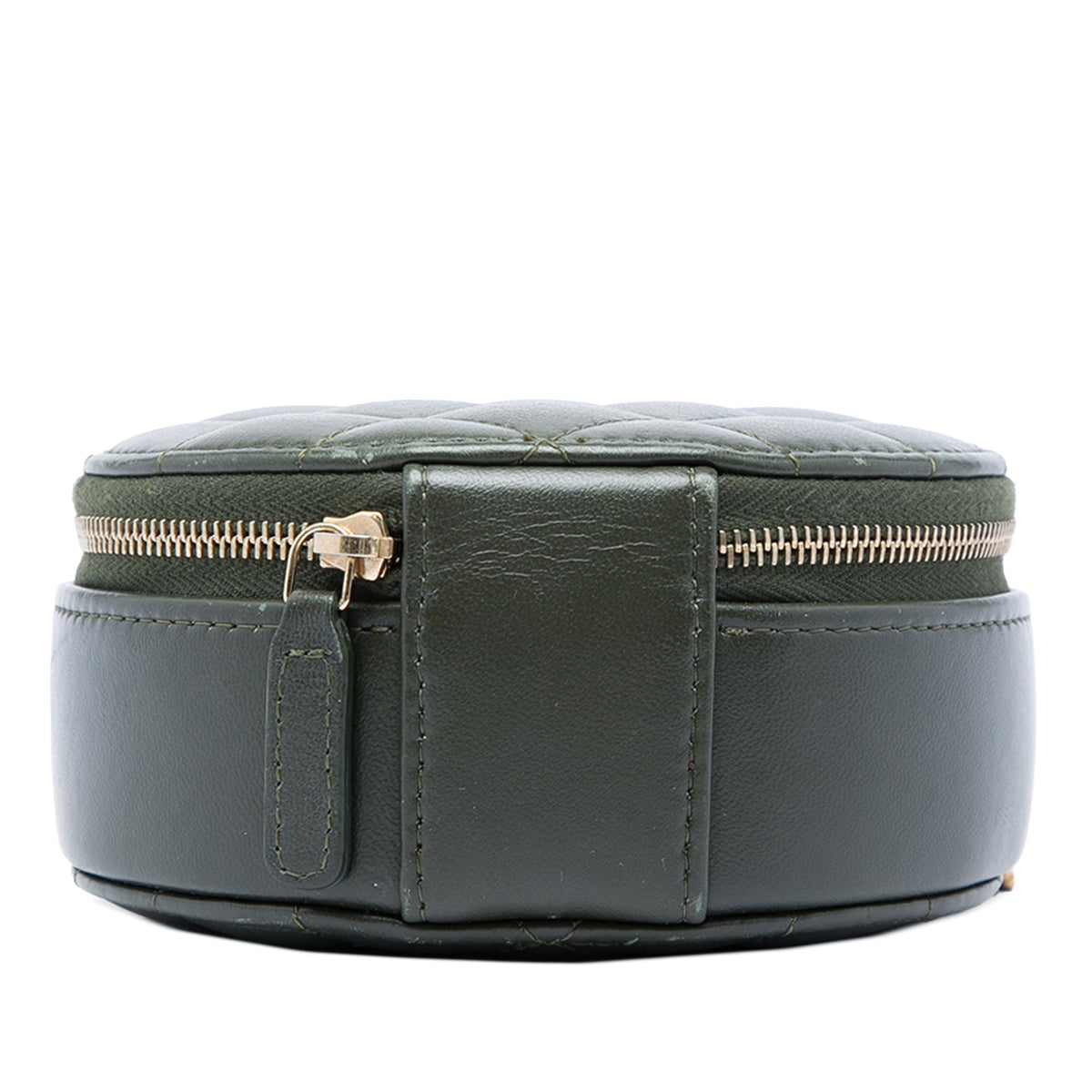 Chanel CC Quilted Lambskin Round Clutch with Chain