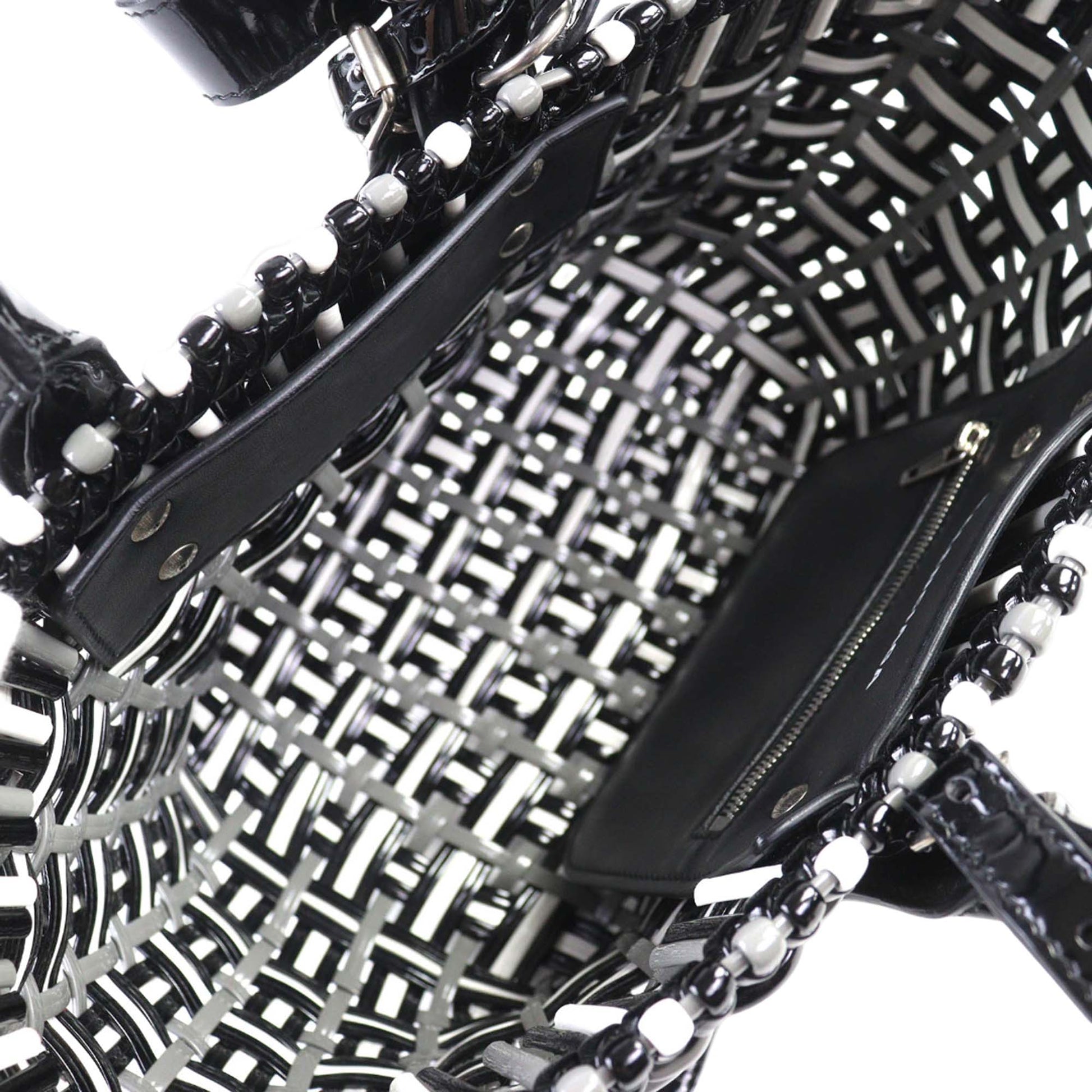 Balenciaga Faux Leather Bistro Basket Bag XS