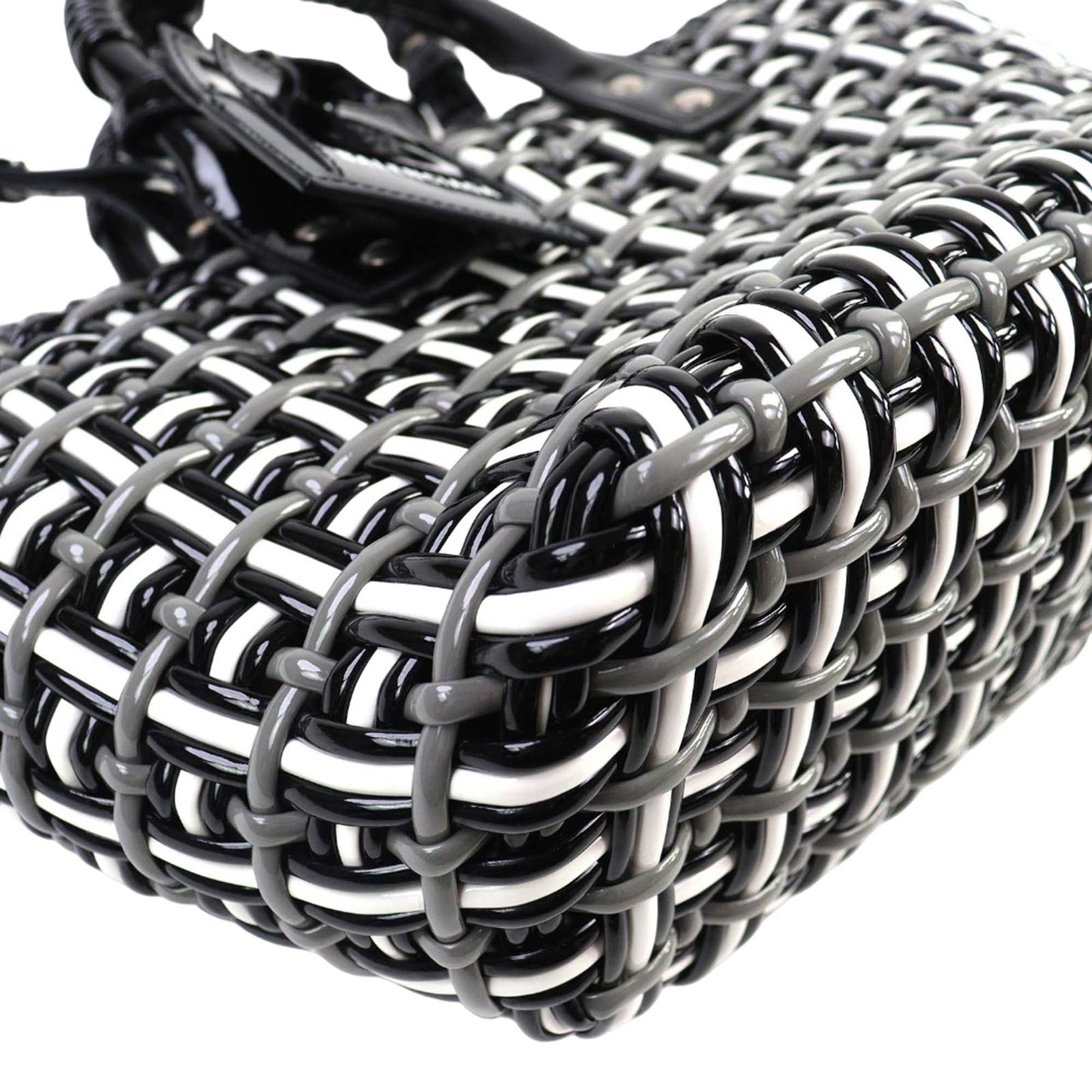 Balenciaga Faux Leather Bistro Basket Bag XS
