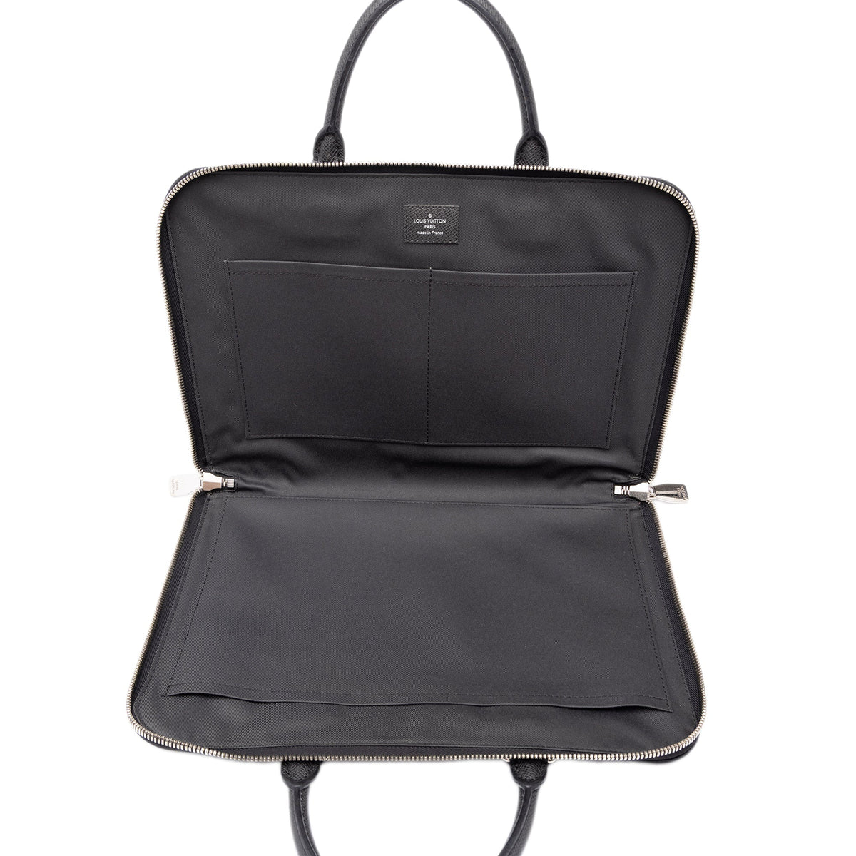 Louis Vuitton Taiga Porte Documents Slim — Black